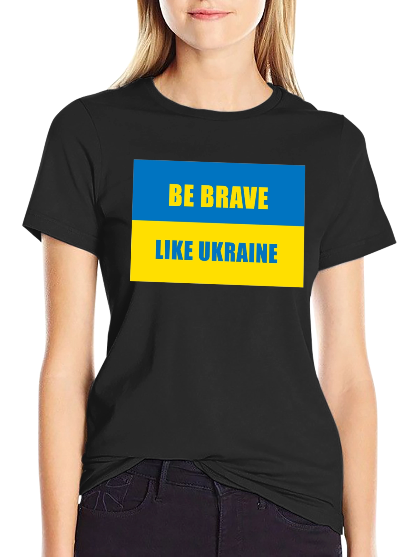 Be Brave Like Ukraine T-Shirt - Black