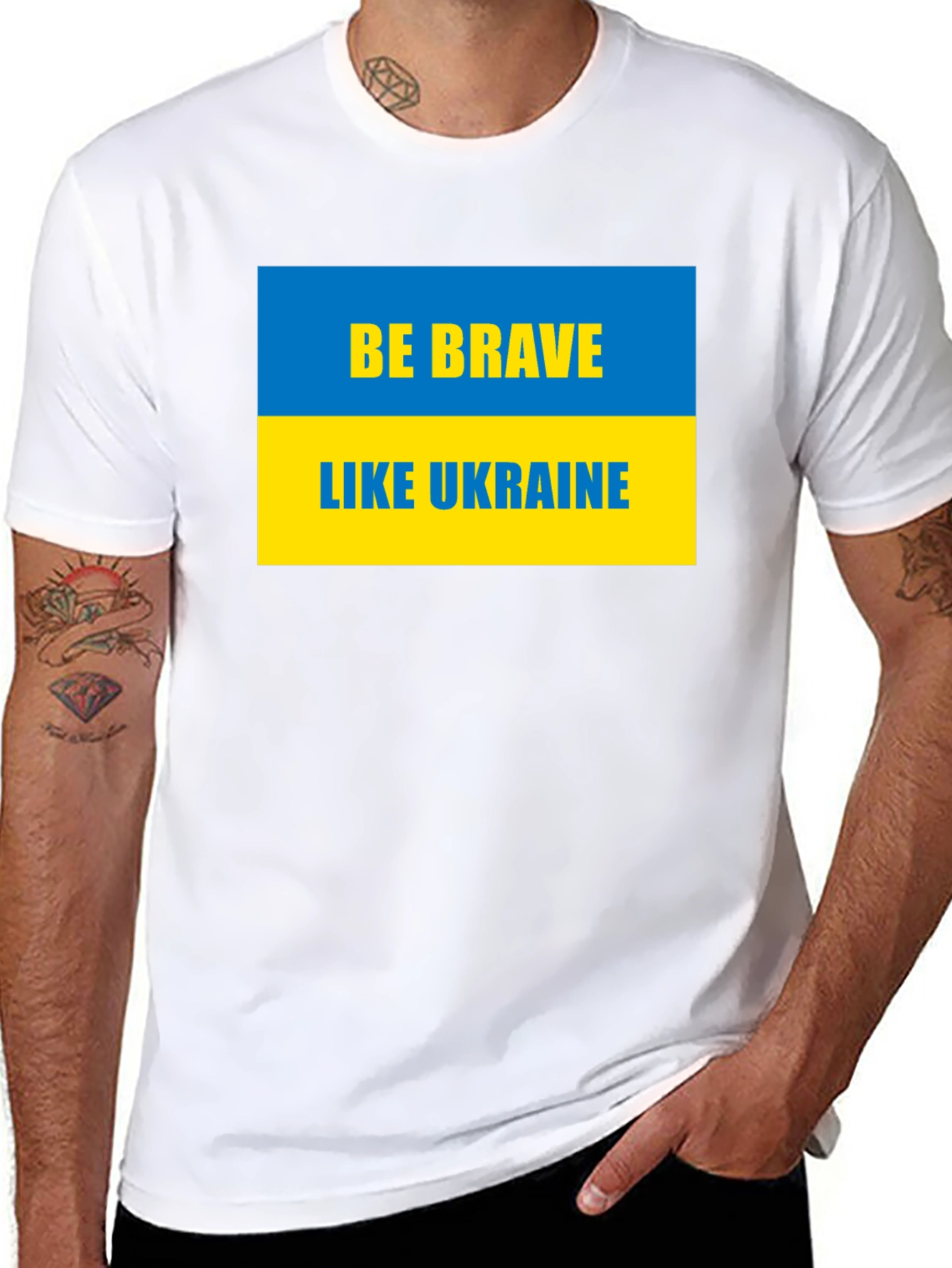 Be Brave Like Ukraine T-Shirt - Black