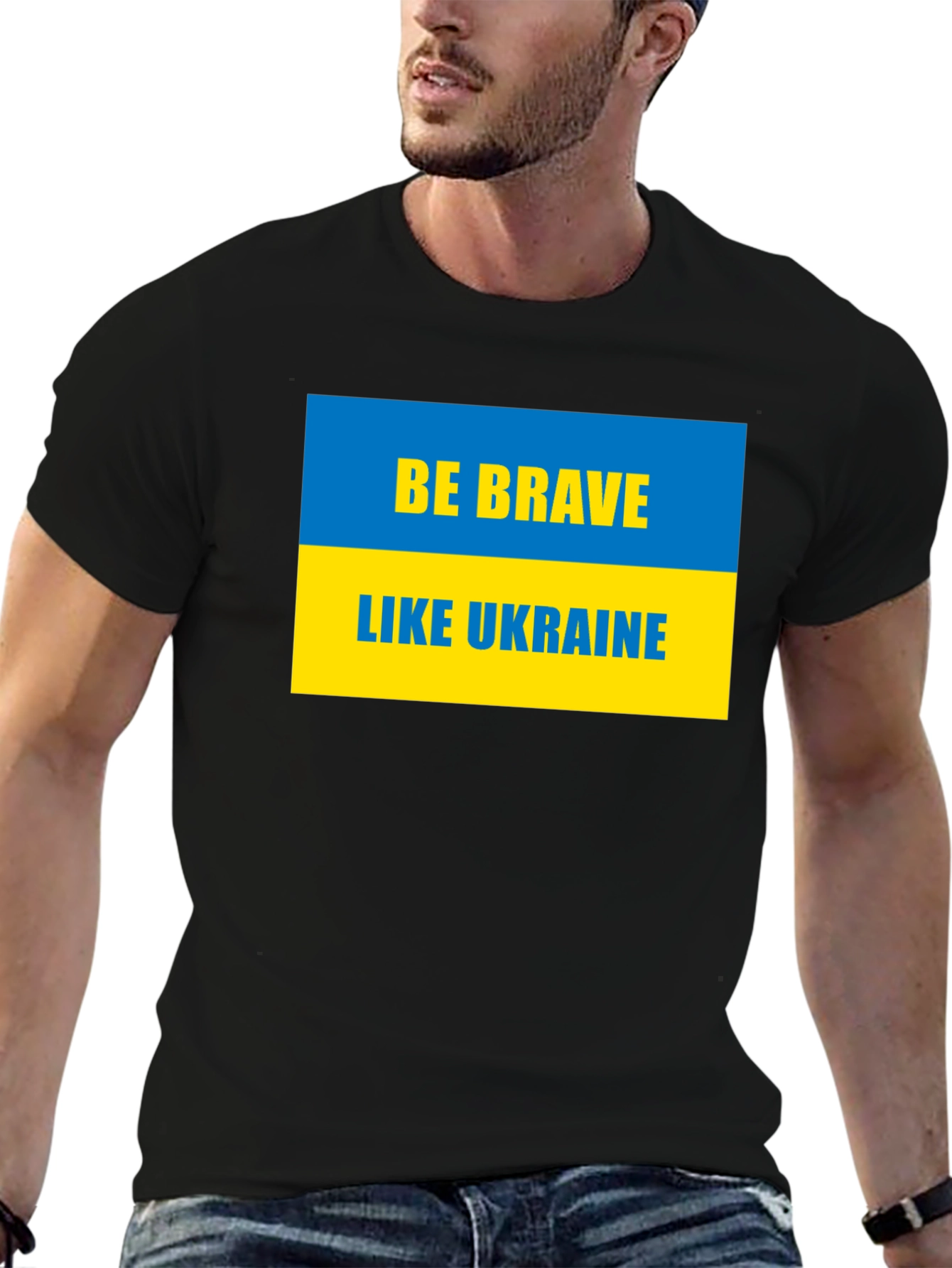 Be Brave Like Ukraine T-Shirt - Black