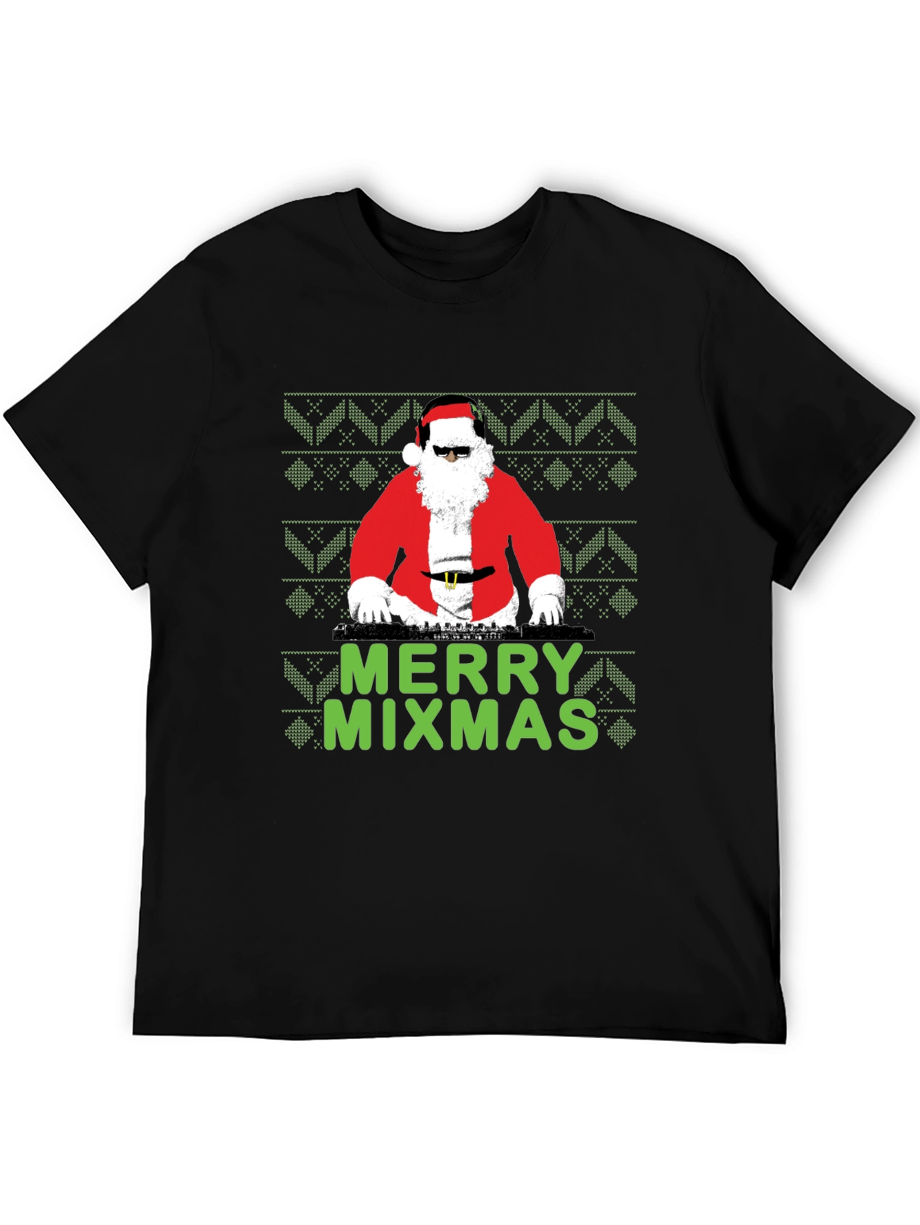 Merry Mixmas DJ Santa T-Shirt - Holiday Party