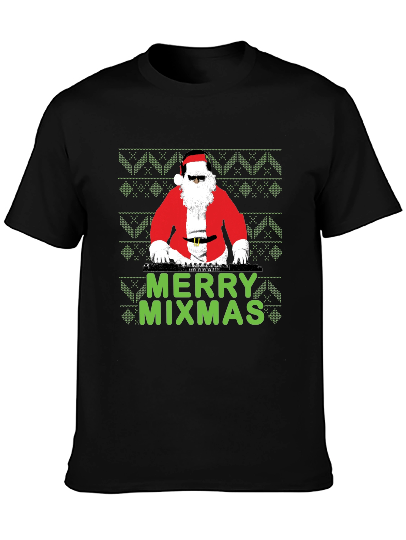 Merry Mixmas DJ Santa T-Shirt - Holiday Party
