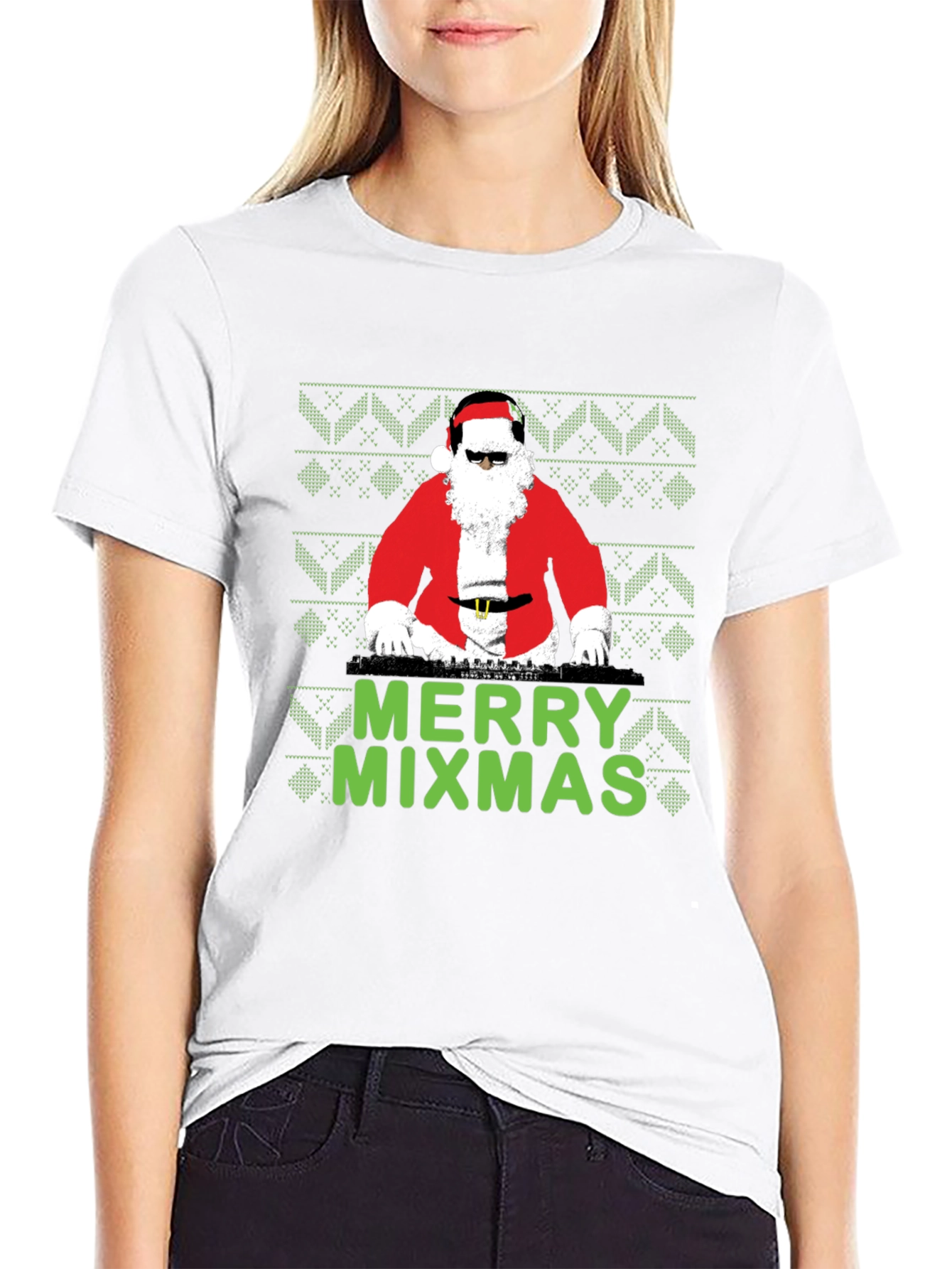 Merry Mixmas DJ Santa T-Shirt - Holiday Party