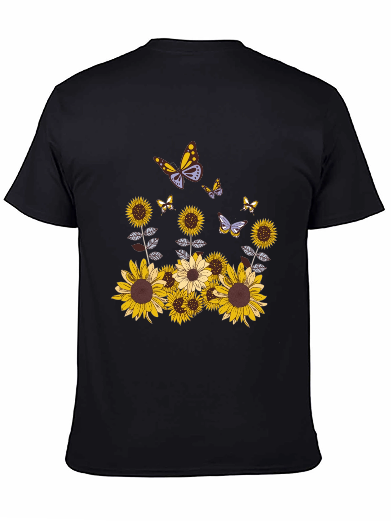 Sunflower Butterfly Graphic Tee - Stylish & Unique