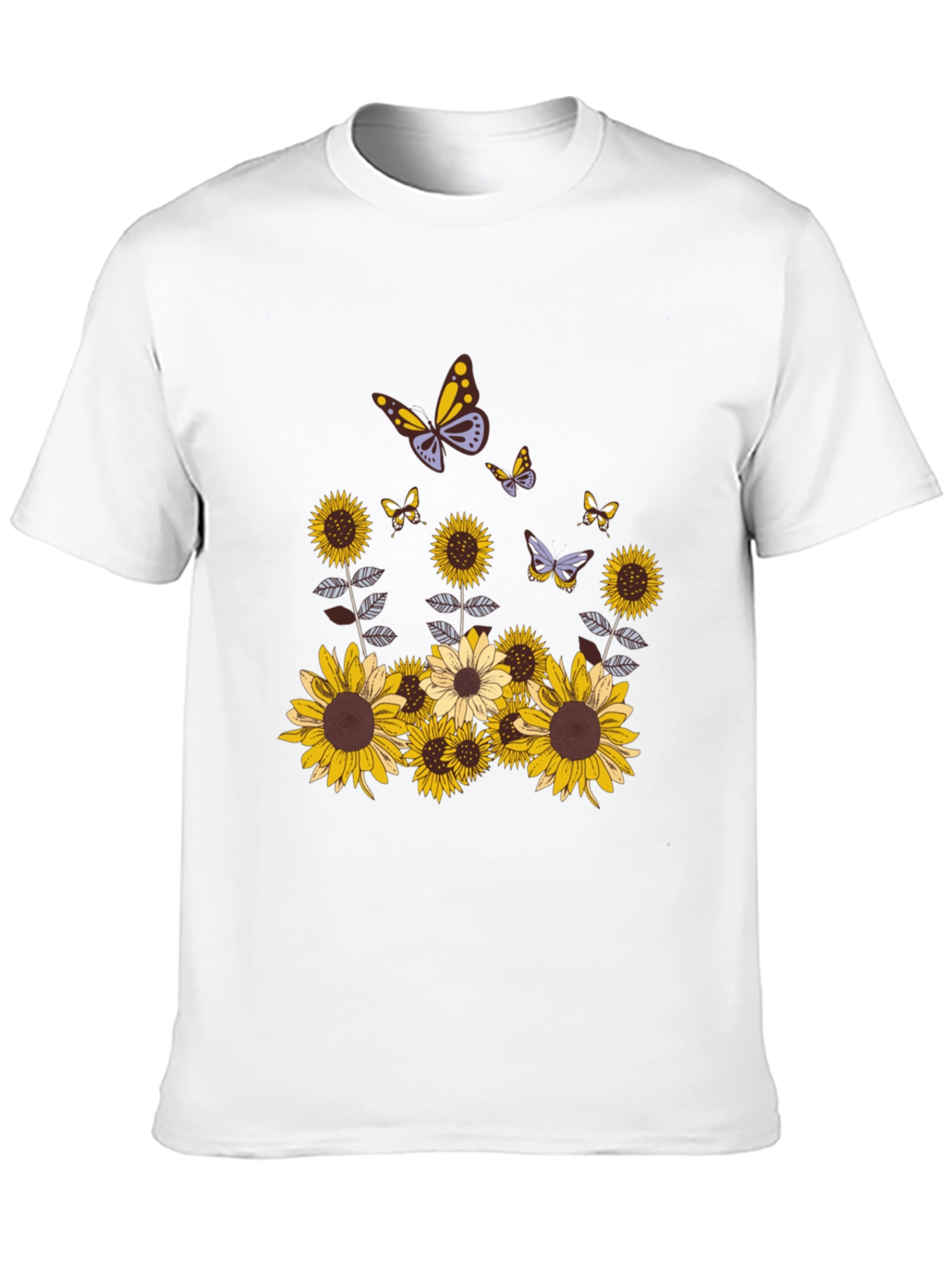 Sunflower Butterfly Graphic Tee - Stylish & Unique