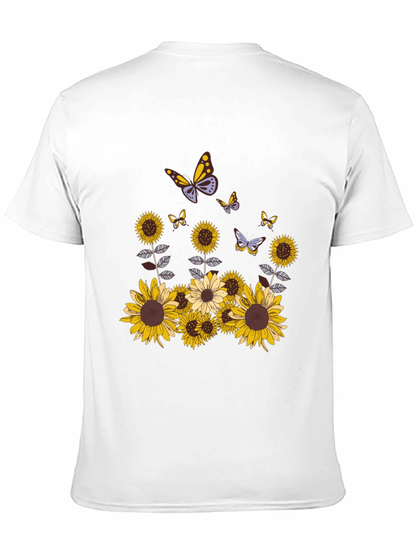 Sunflower Butterfly Graphic Tee - Stylish & Unique