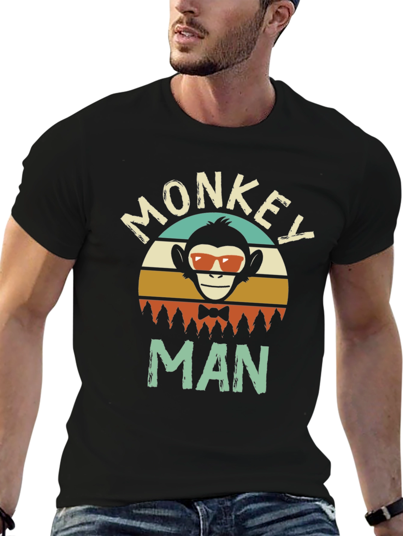 Monkey Man Graphic T-Shirt - Retro Style