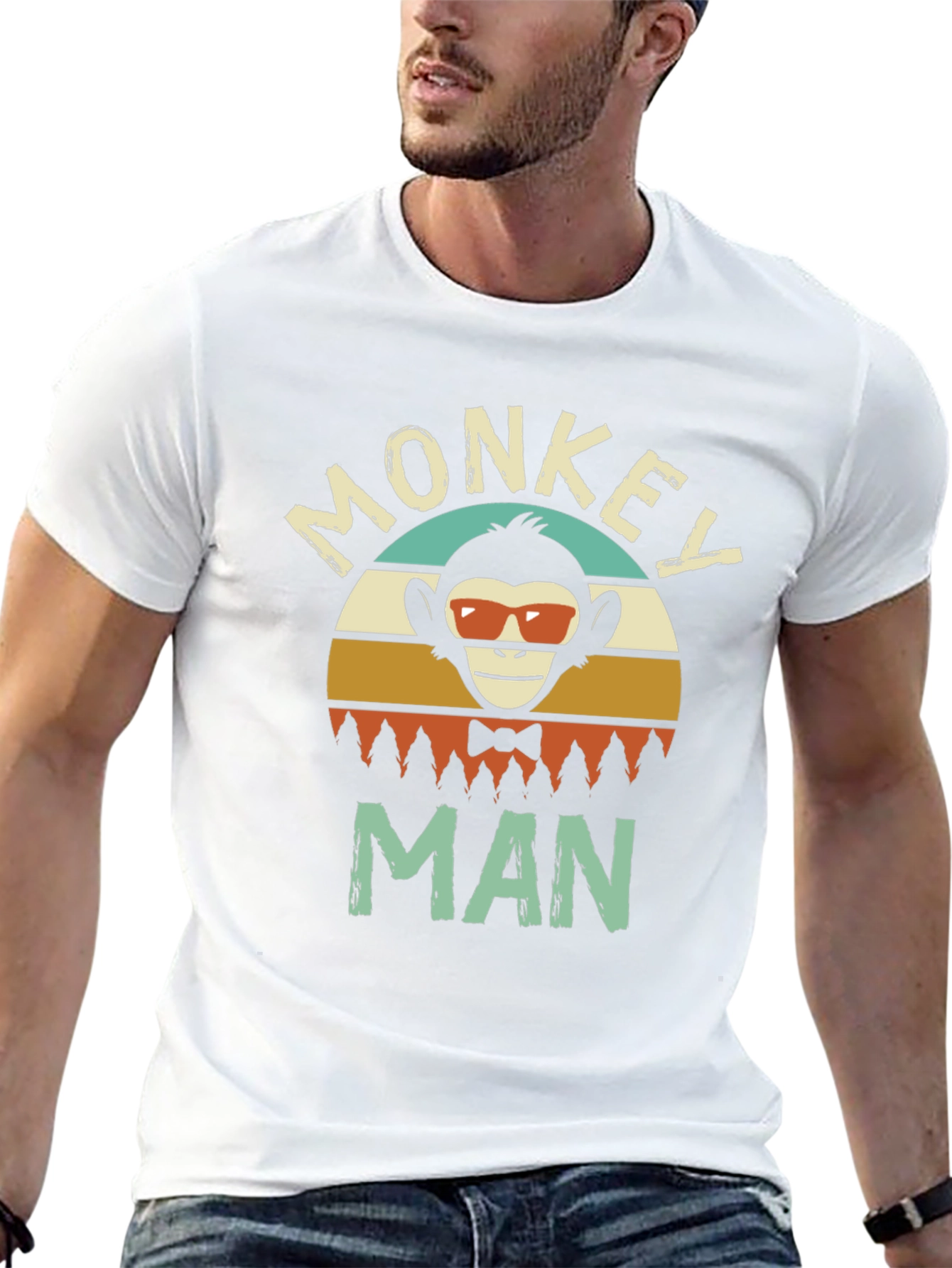 Monkey Man Graphic T-Shirt - Retro Style
