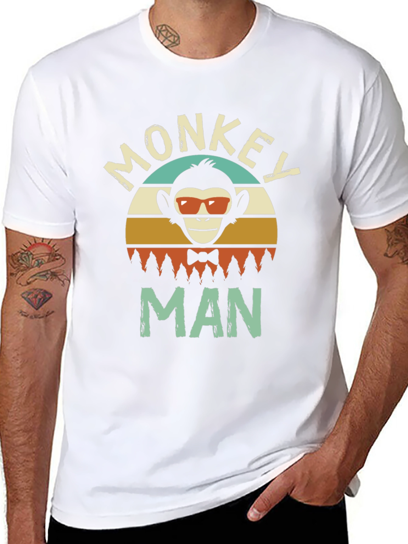 Monkey Man Graphic T-Shirt - Retro Style