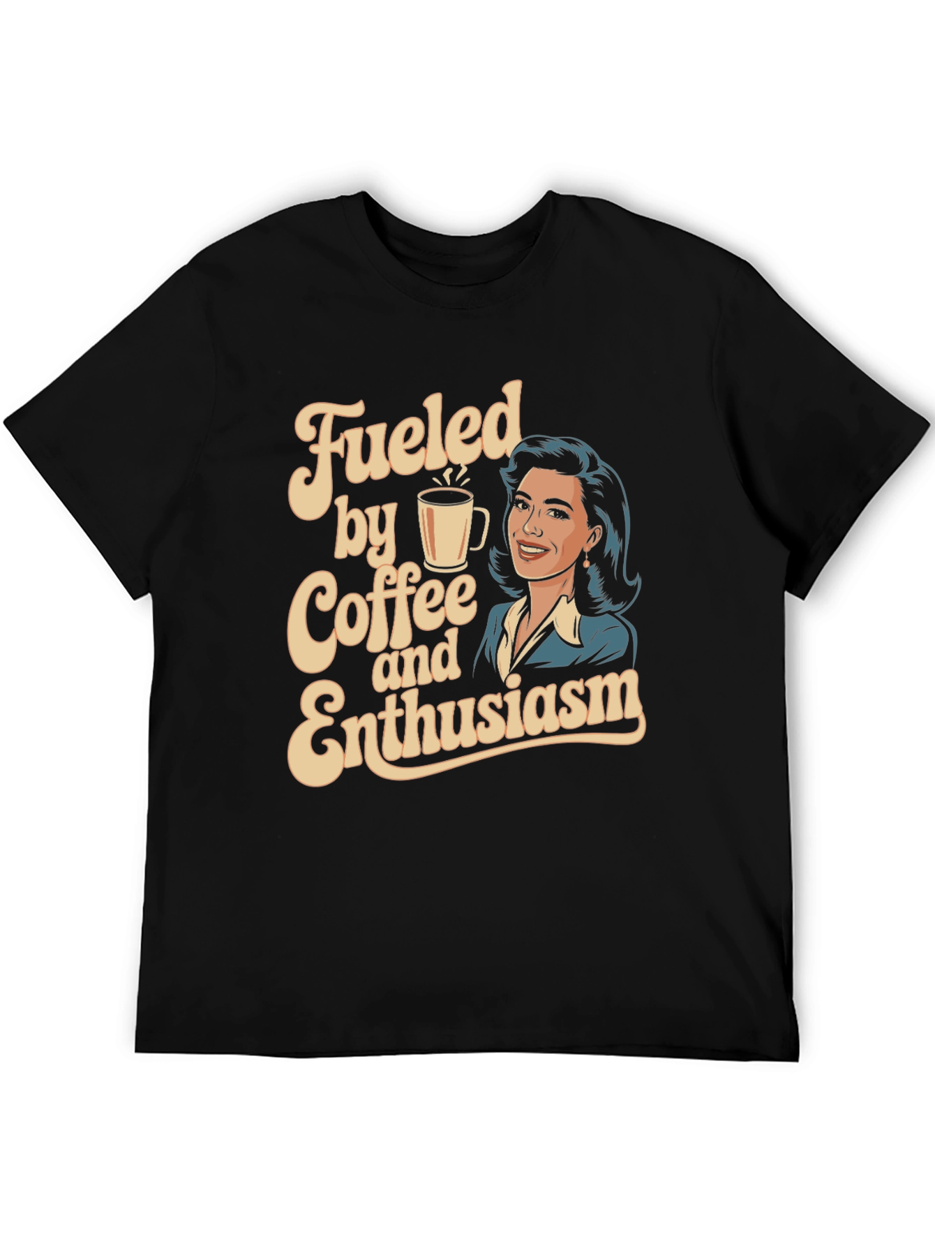 Fueled By Coffee And Enthusiasm Graphic Tee