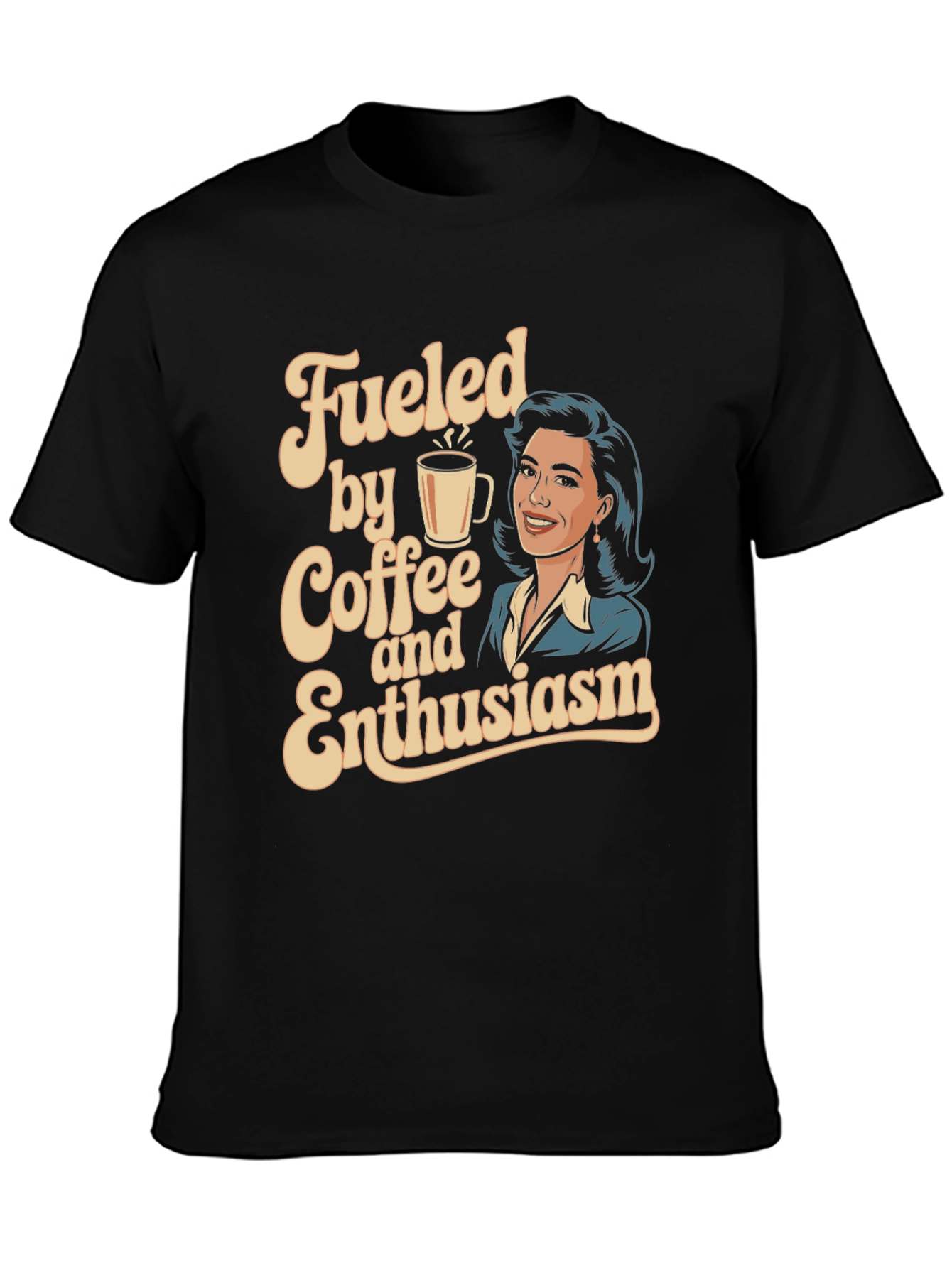 Fueled By Coffee And Enthusiasm Graphic Tee
