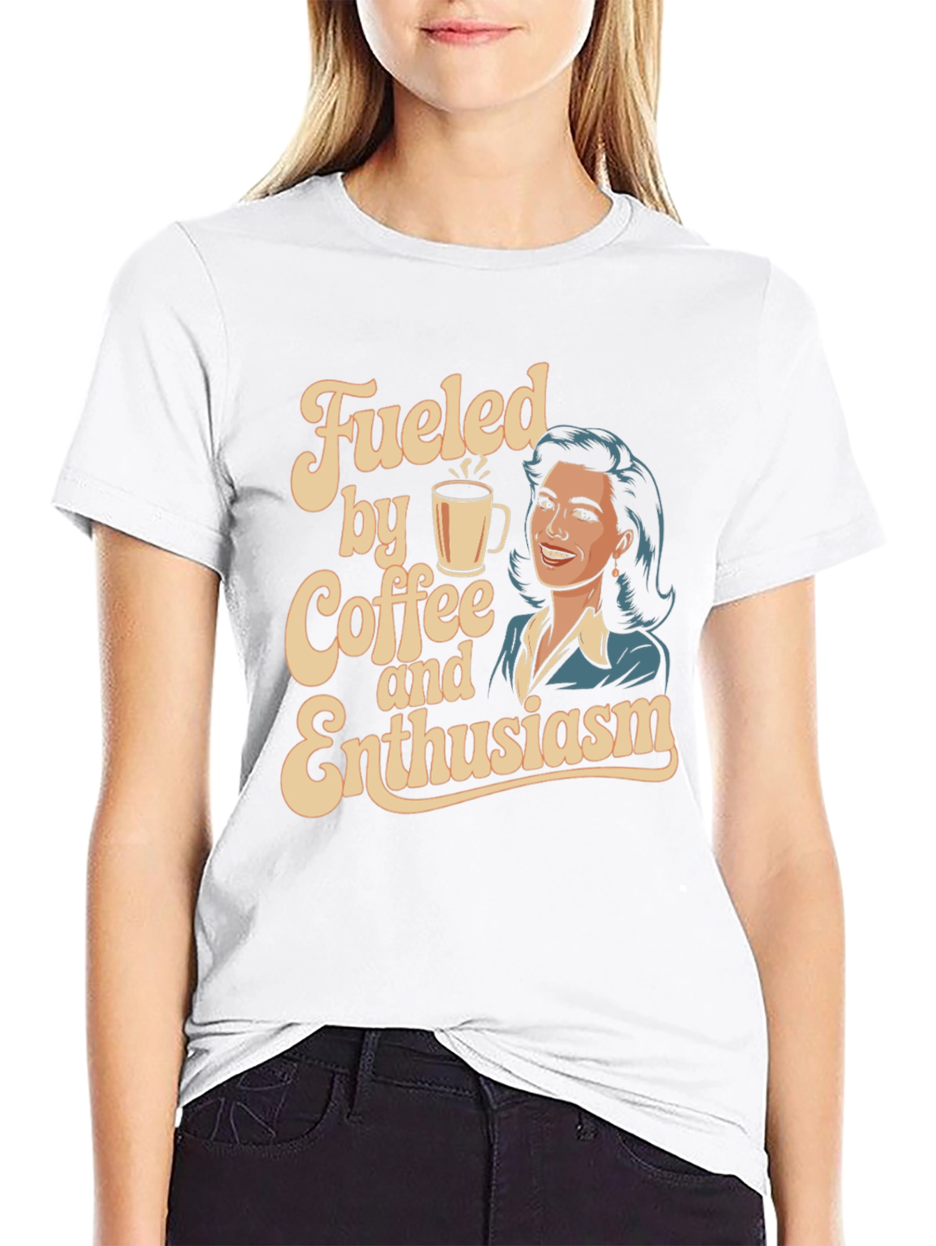 Fueled By Coffee And Enthusiasm Graphic Tee