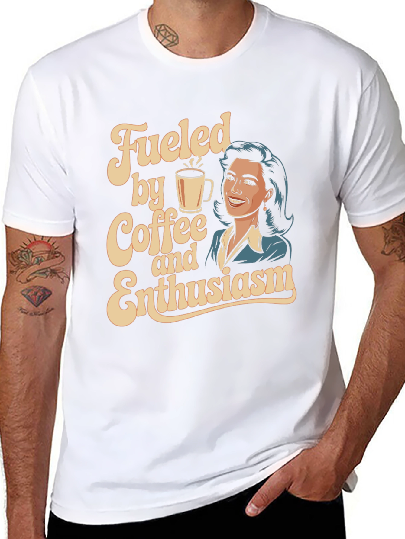 Fueled By Coffee And Enthusiasm Graphic Tee