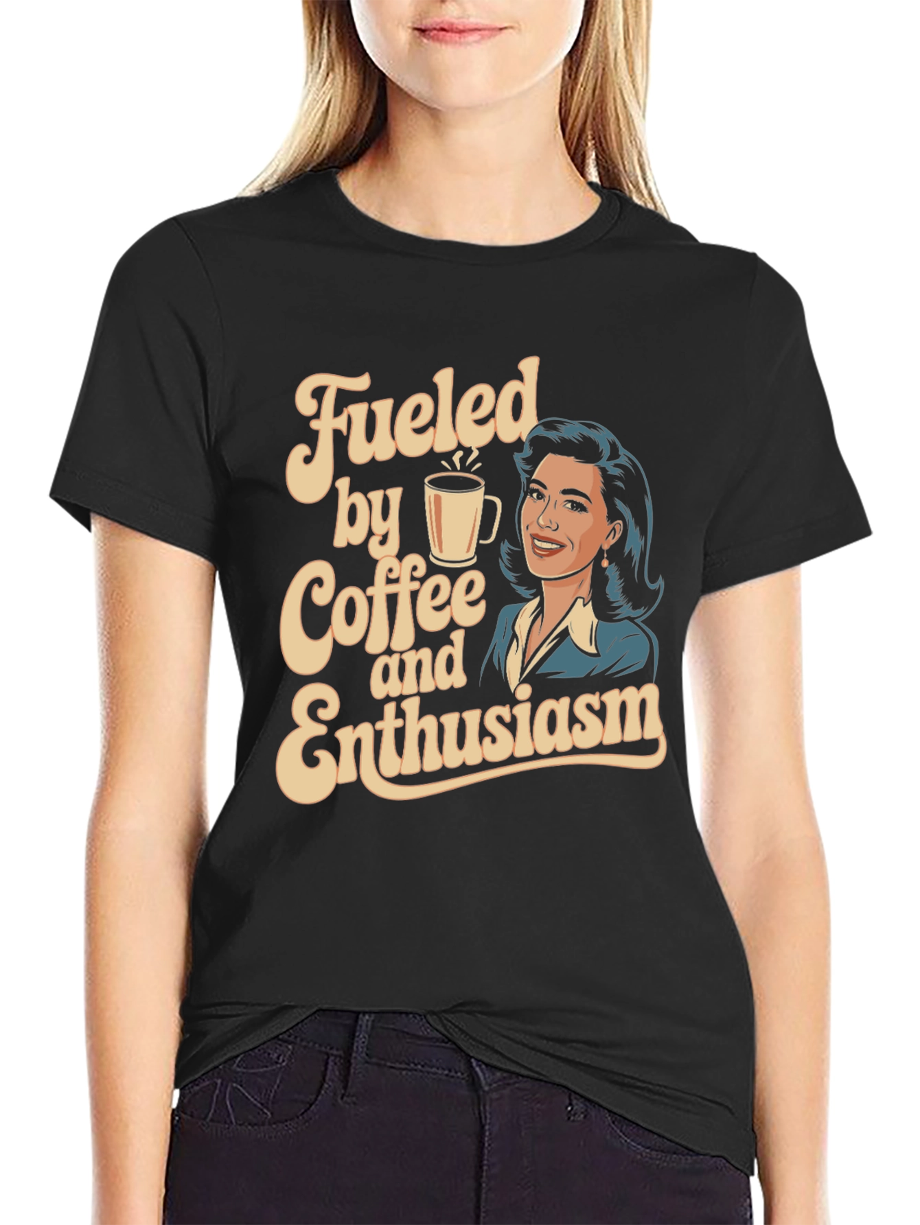 Fueled By Coffee And Enthusiasm Graphic Tee