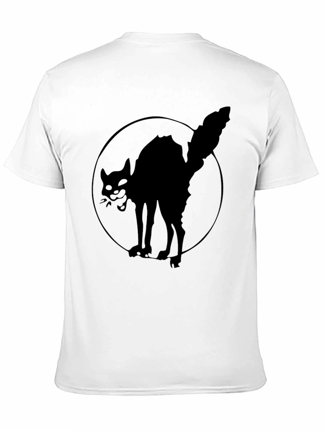 Black Cat Graphic T-Shirt - Mens Crew Neck Tee
