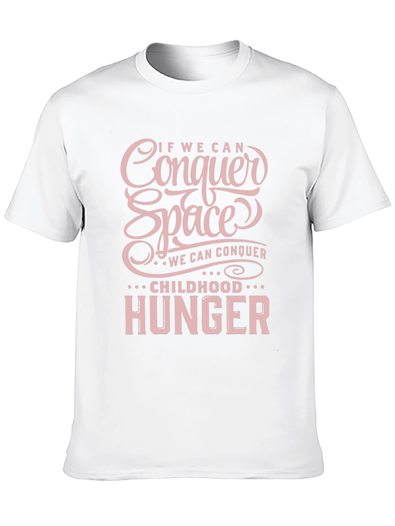 Conquer Space Childhood Hunger Black T-Shirt