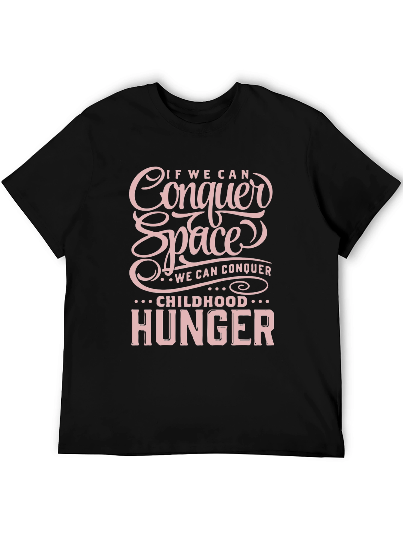 Conquer Space Childhood Hunger Black T-Shirt