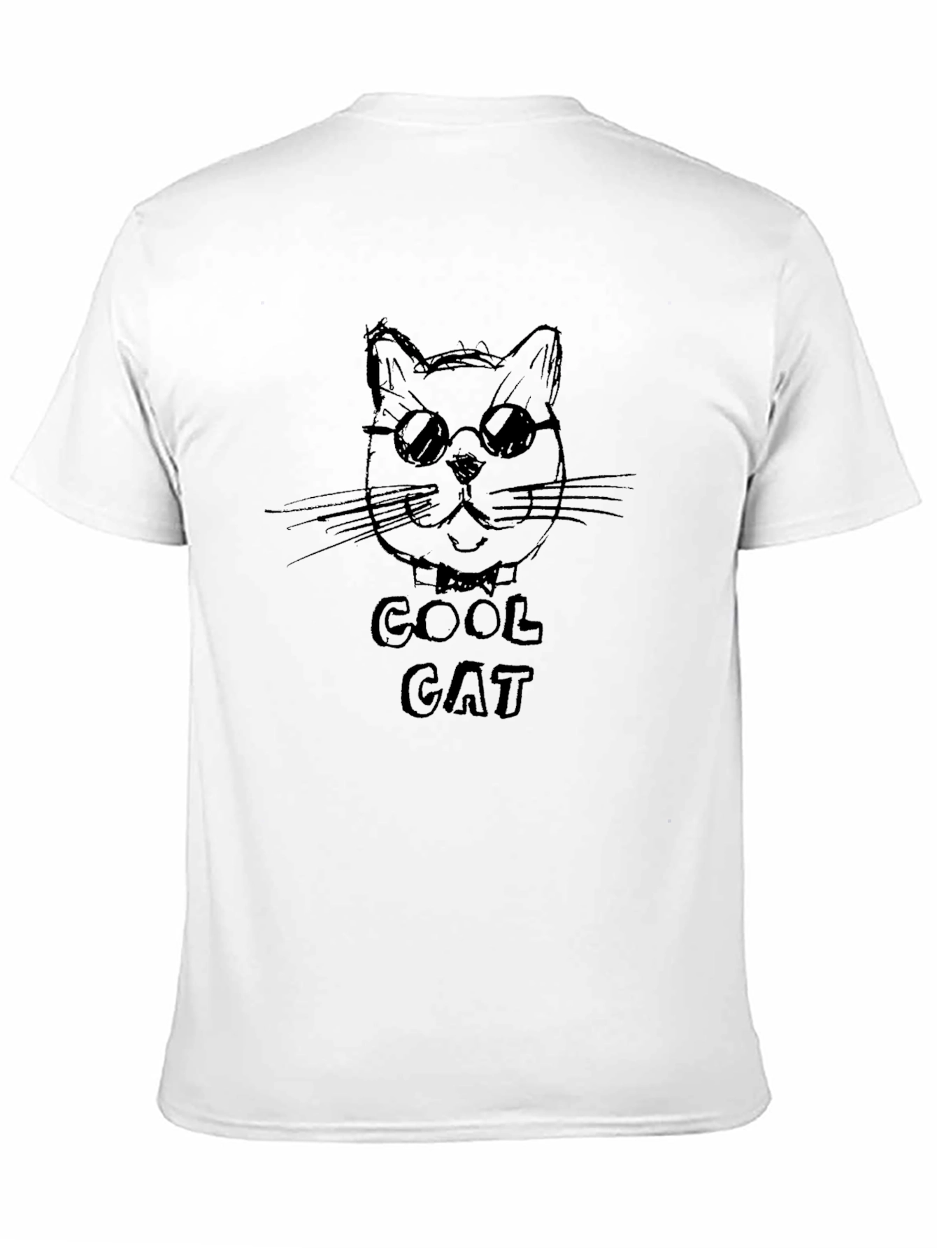 Cool Cat Graphic Tee - Black Casual Shirt