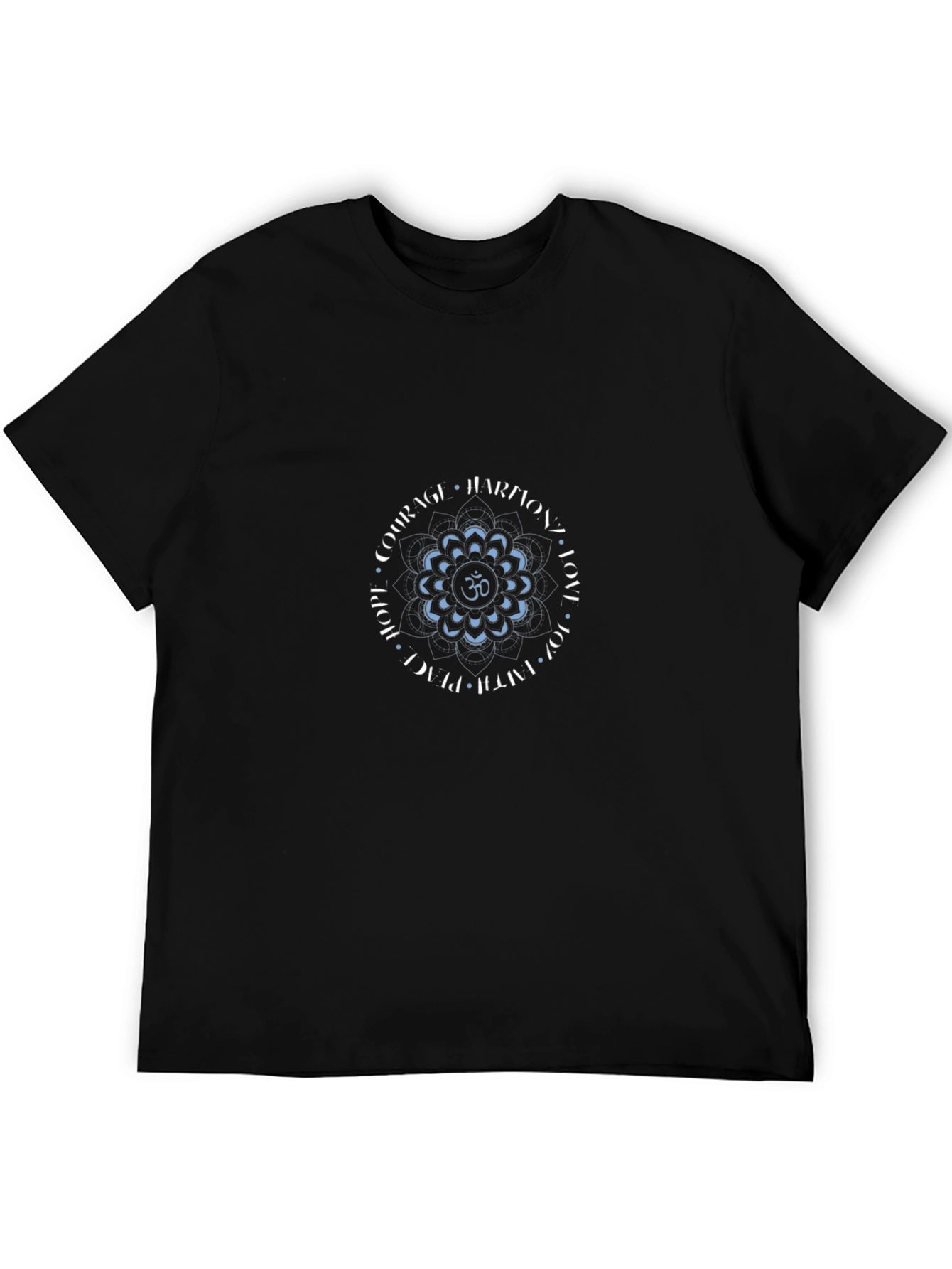 Om Mandala T-Shirt - Courage Harmony Love
