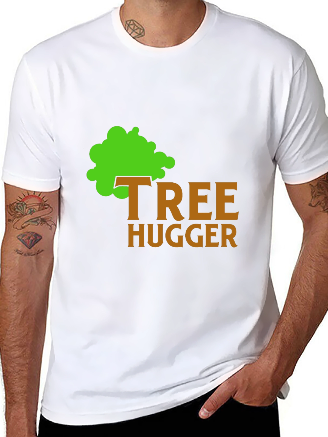 Tree Hugger Graphic Tee - Eco-Friendly Shirt