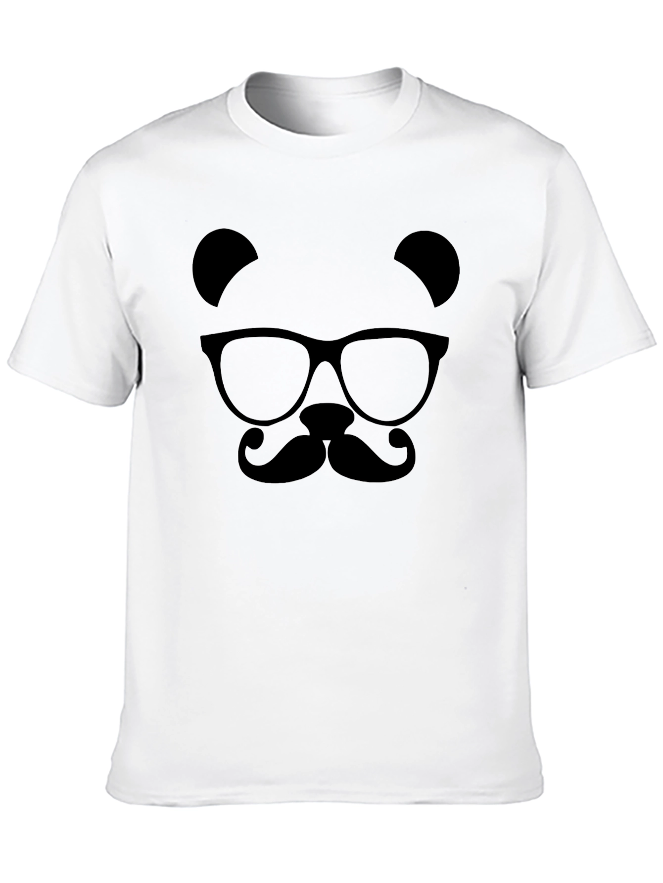 Mens Black Panda Bear Graphic Tee