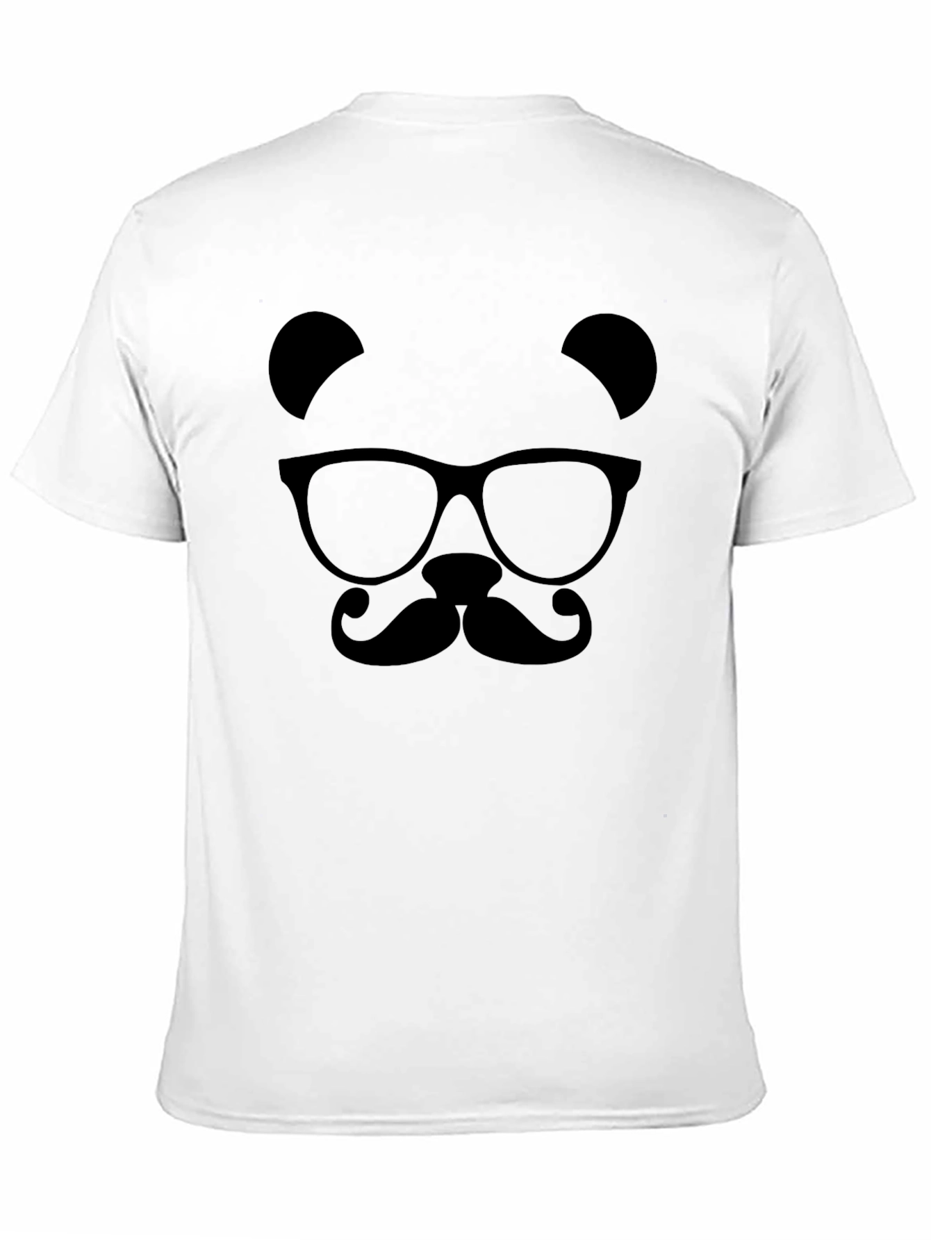 Mens Black Panda Bear Graphic Tee