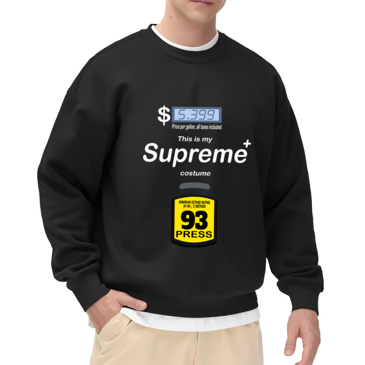 Gas Pump Price Display - Funny Political Graphic ԲÁìÎÀÒÂ | Unisex Pullover Sweatshirt