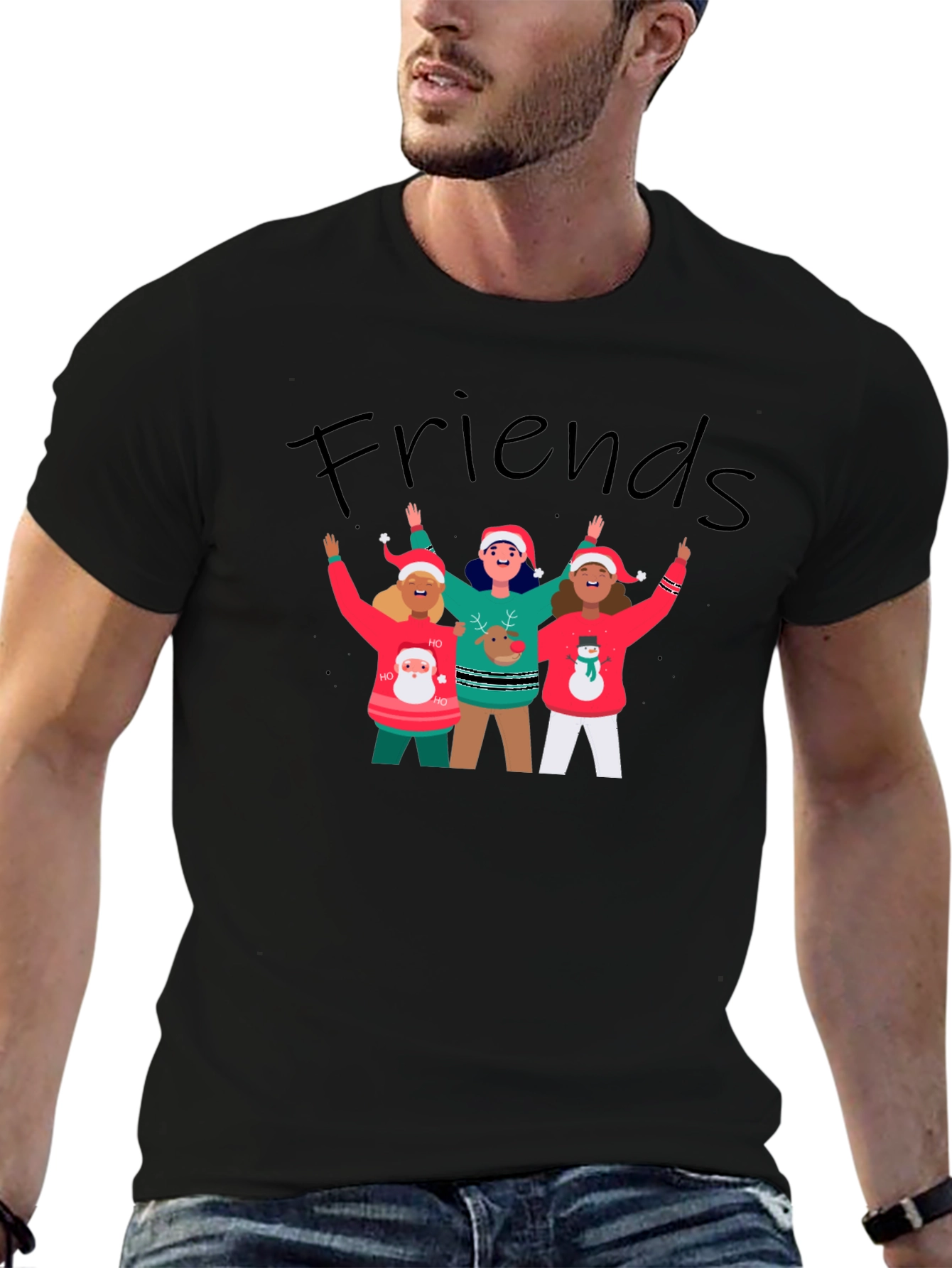 Friends Christmas Graphic Tee