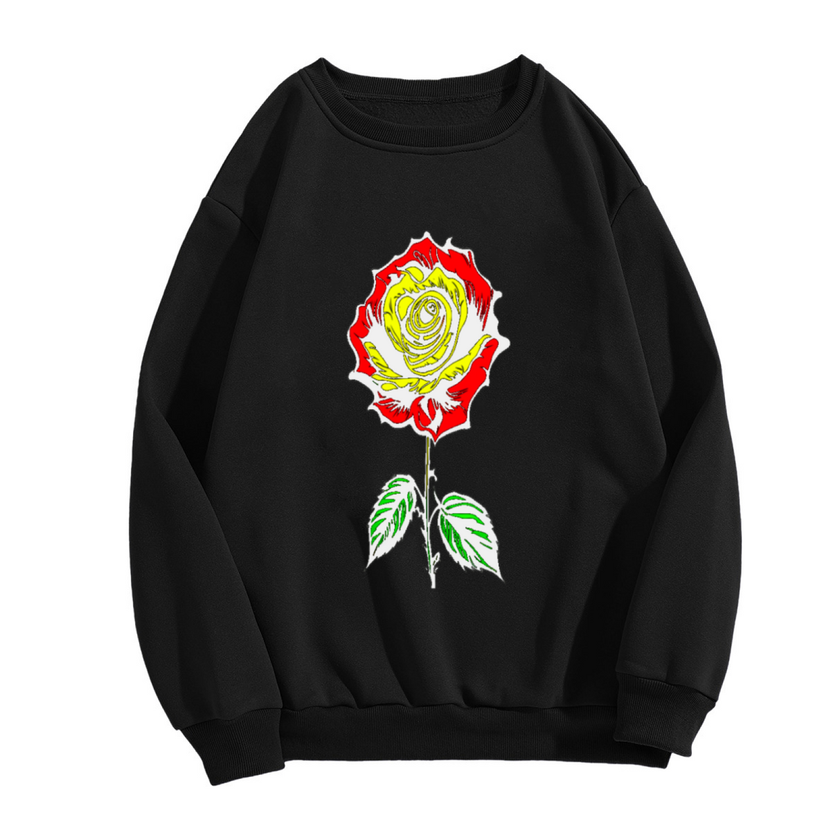 Rose Flower Botanical Graphic ԲÁìÎÀÒÂ - Unique Design Pullover Sweatshirt