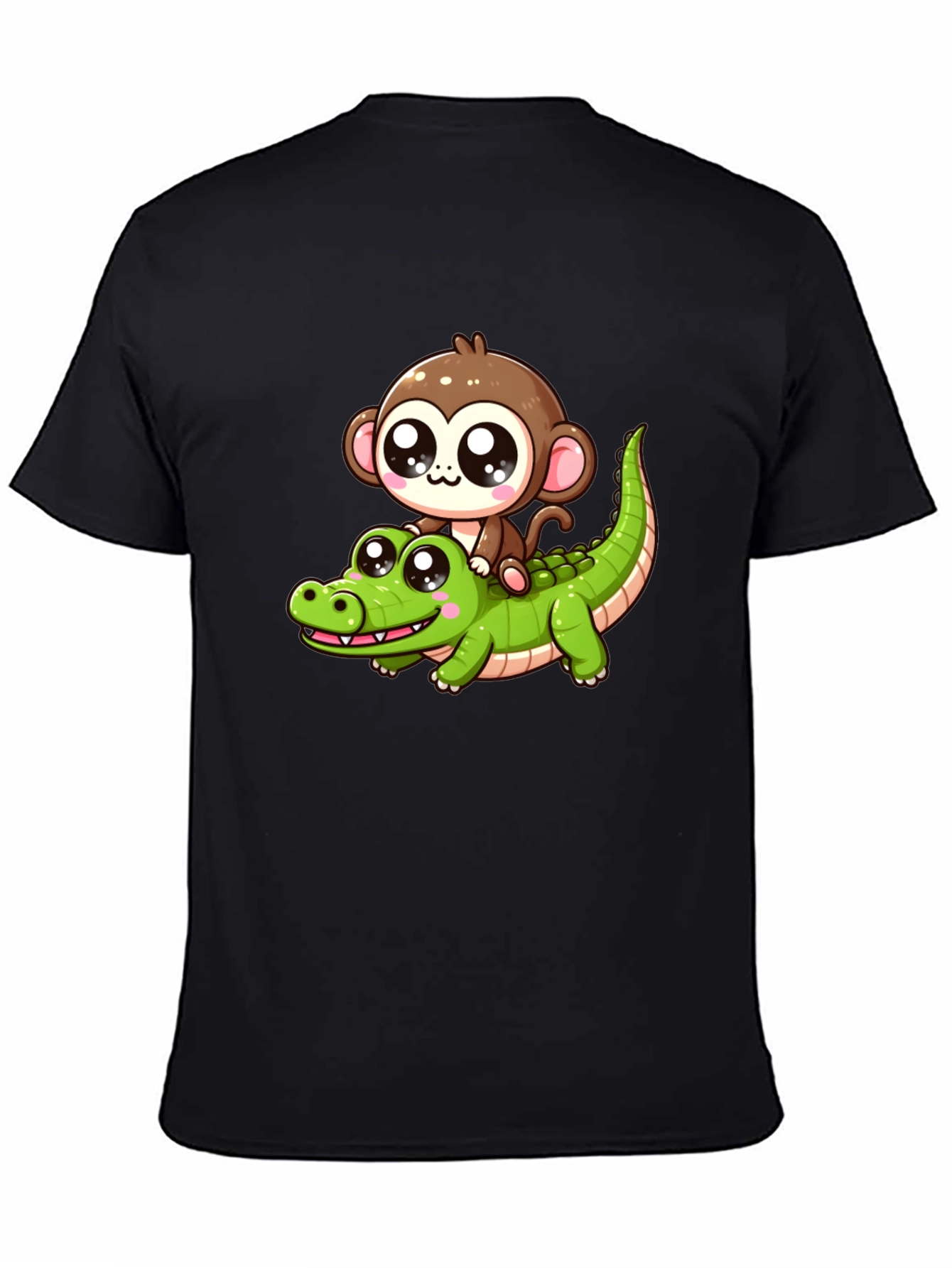 Monkey Riding Alligator Graphic Tee