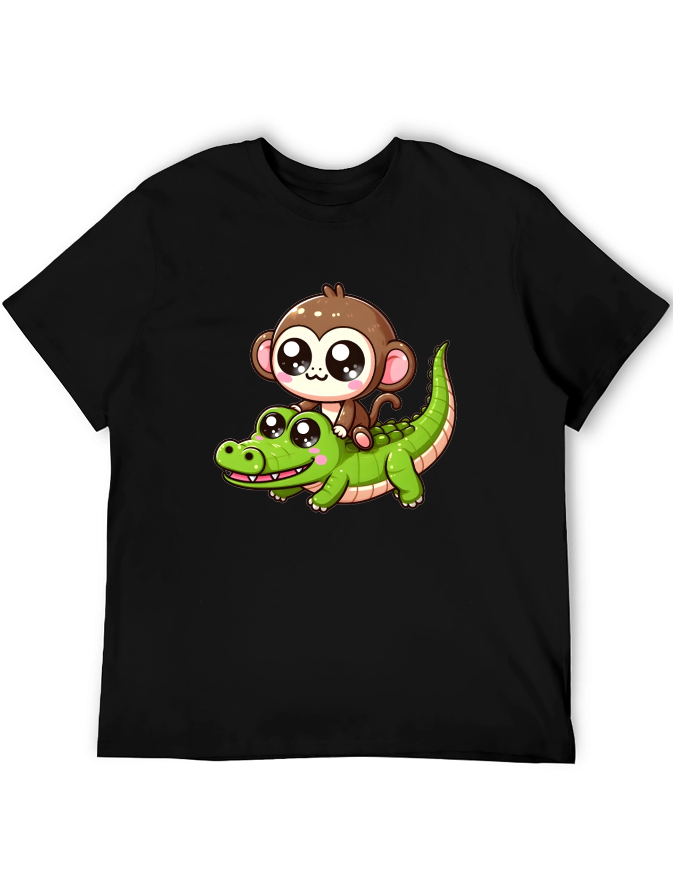 Monkey Riding Alligator Graphic Tee