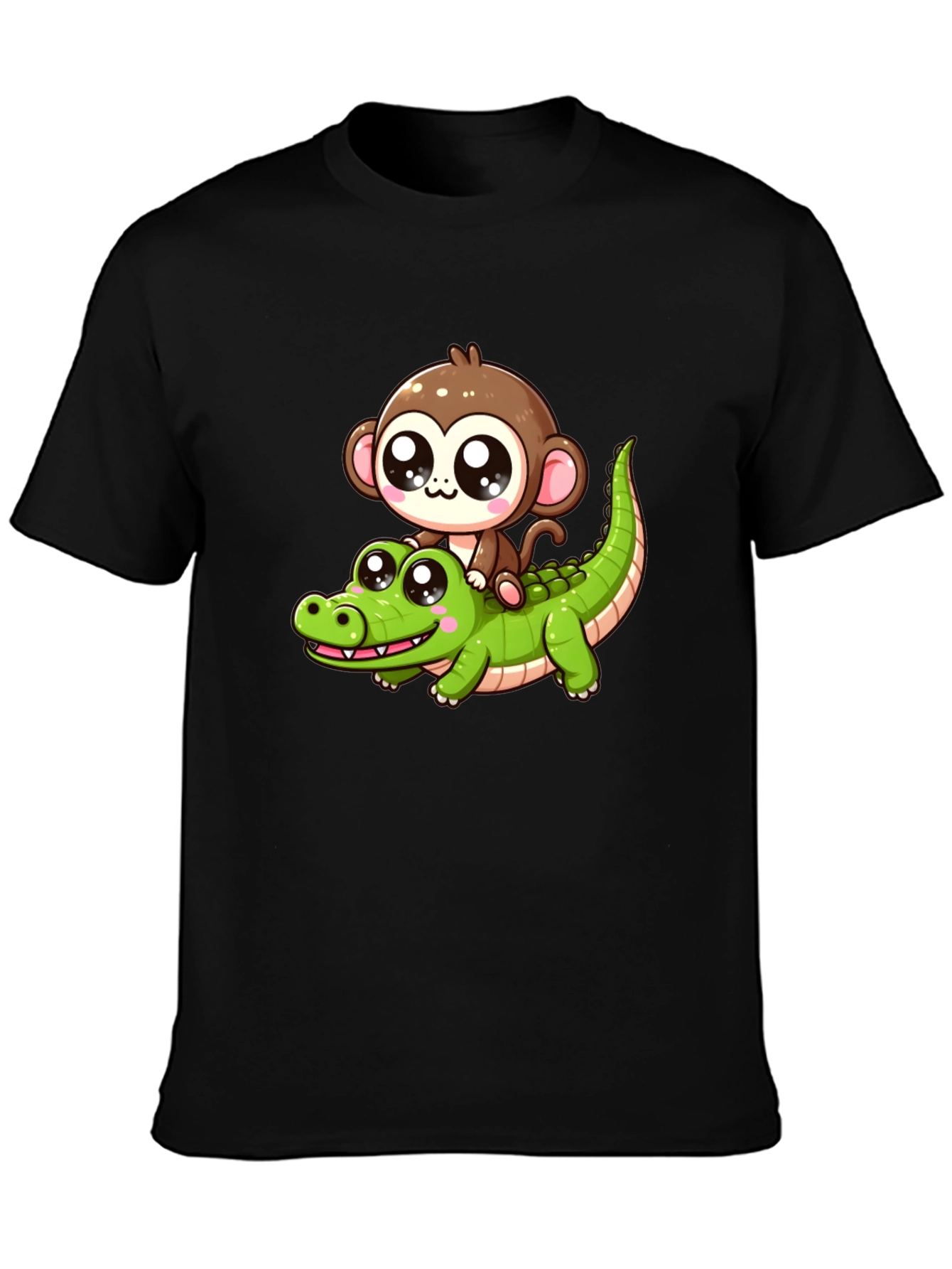 Monkey Riding Alligator Graphic Tee