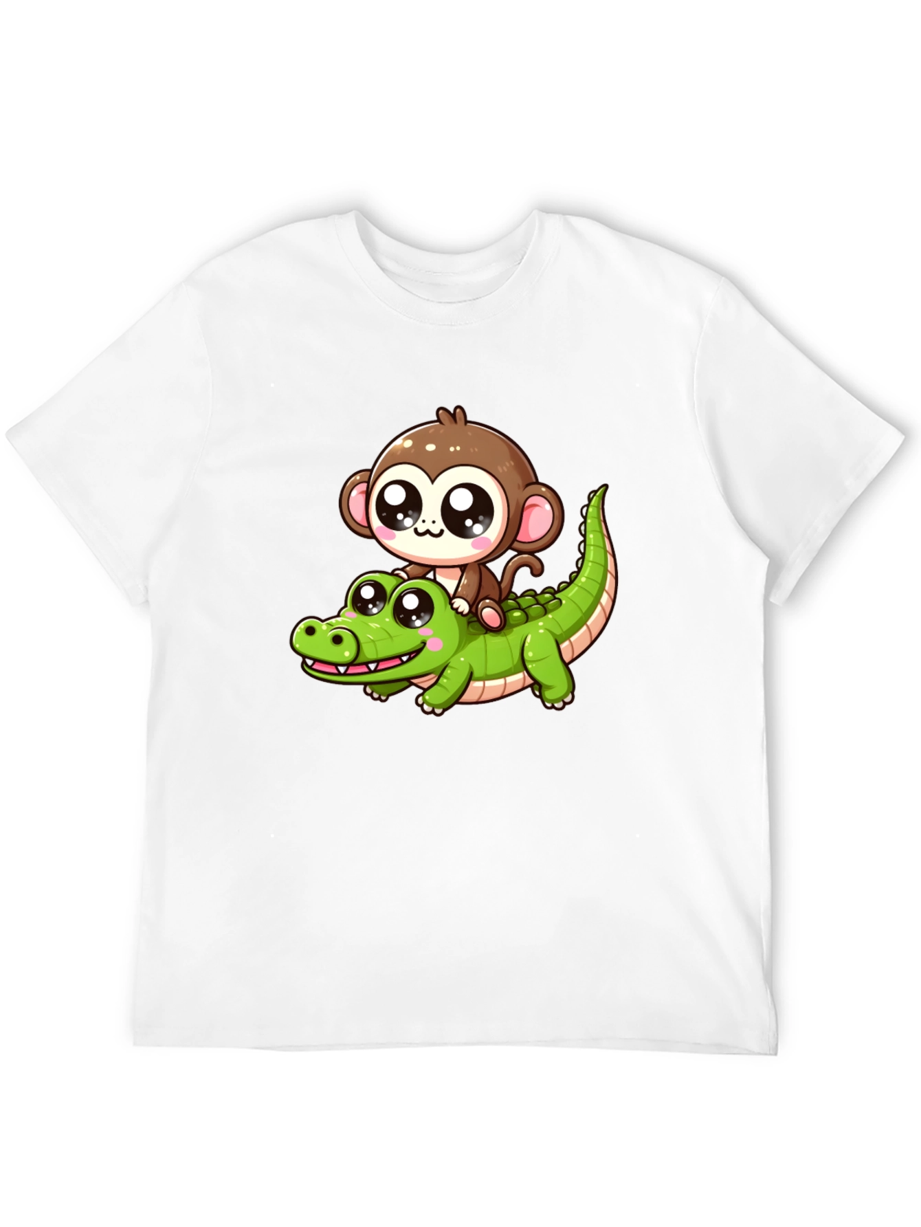 Monkey Riding Alligator Graphic Tee