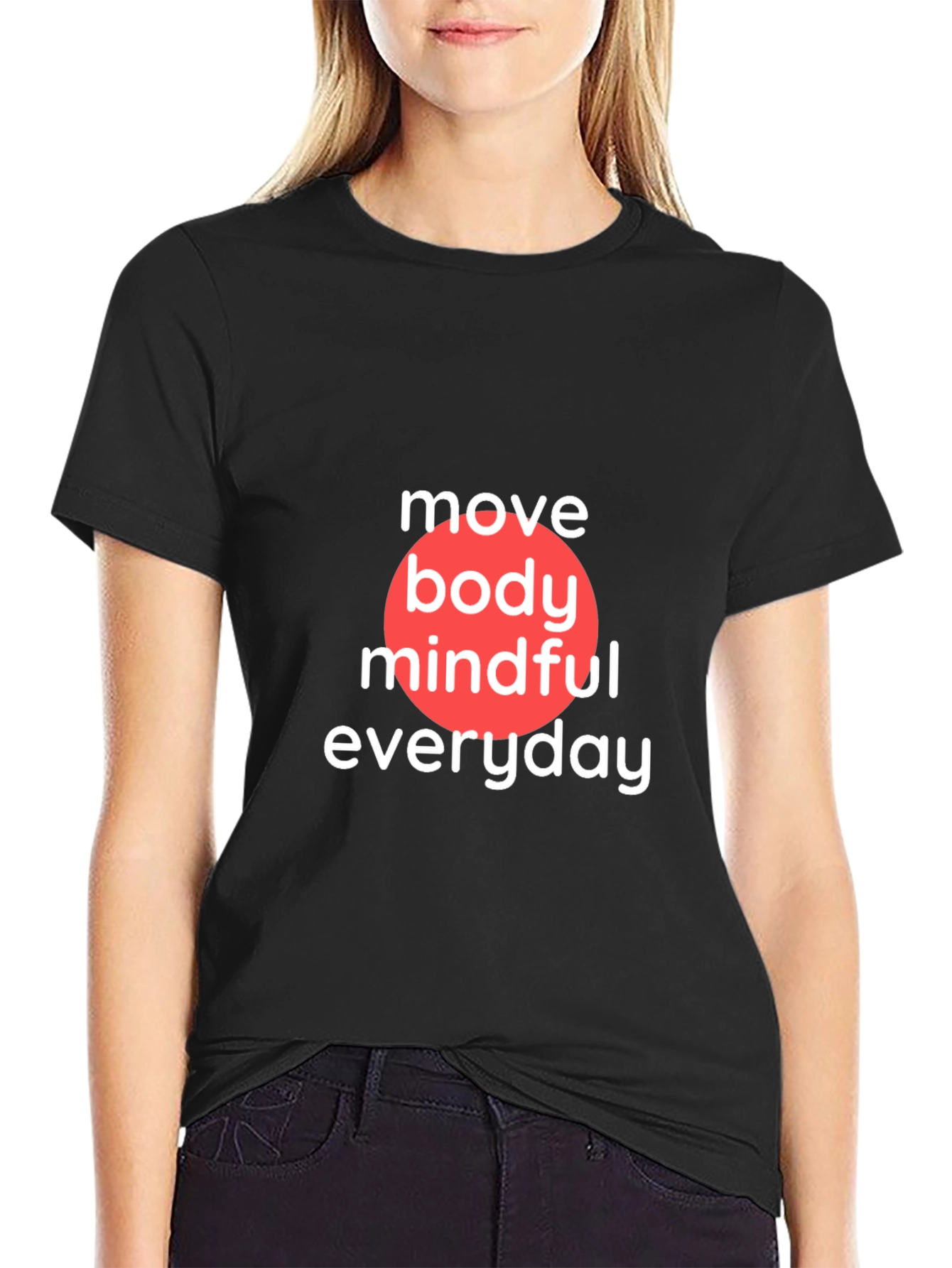 Move Body Mindful Everyday Black T-Shirt