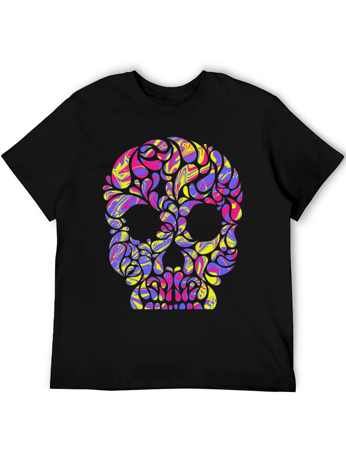Vibrant Skull Graphic T-Shirt