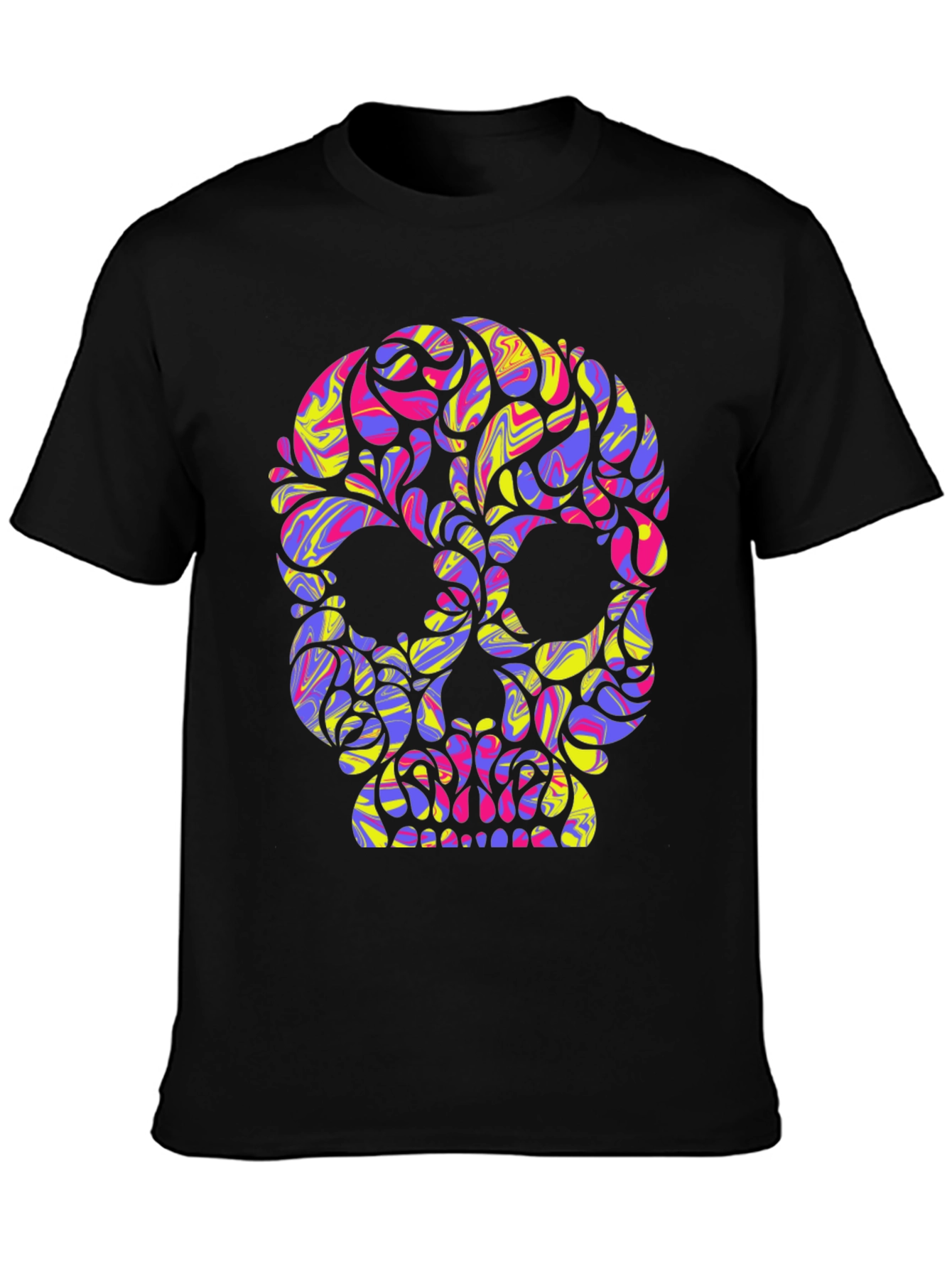 Vibrant Skull Graphic T-Shirt