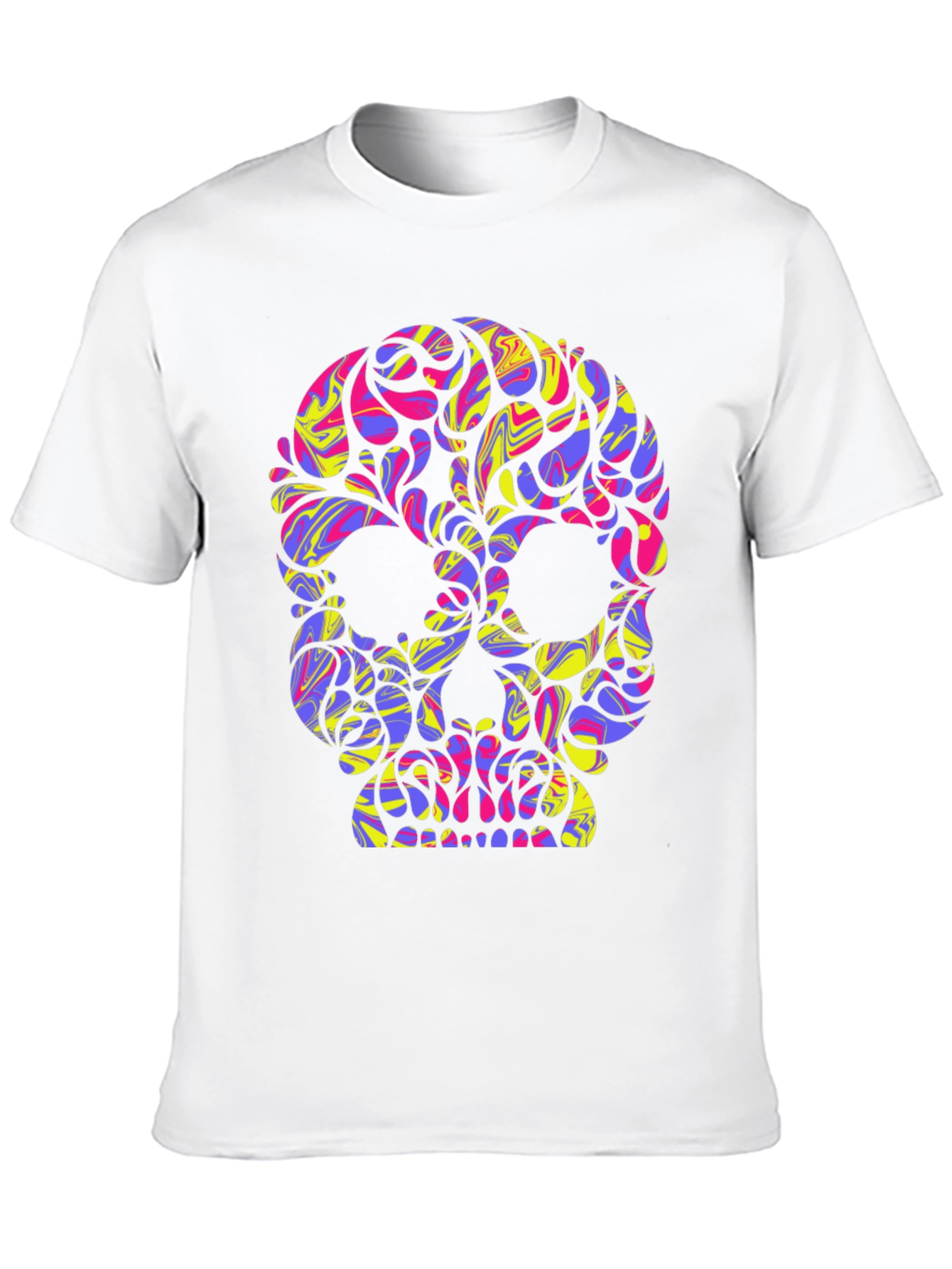 Vibrant Skull Graphic T-Shirt