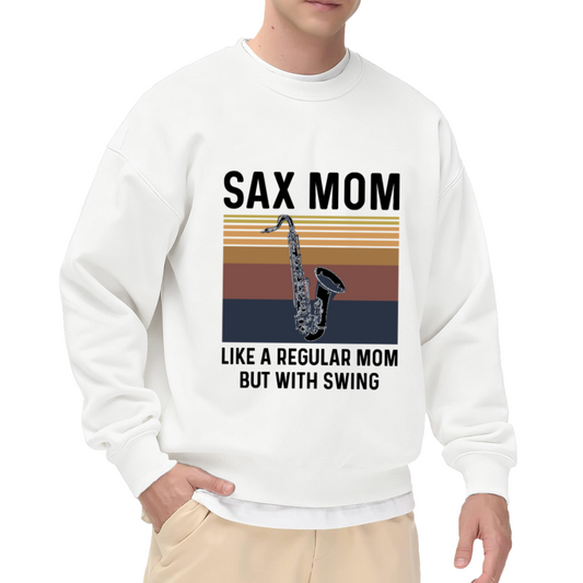 SAX MOM - Saxophone Music Lover Graphic ԲÁìÎÀÒÂ | Unisex Pullover Sweatshirt