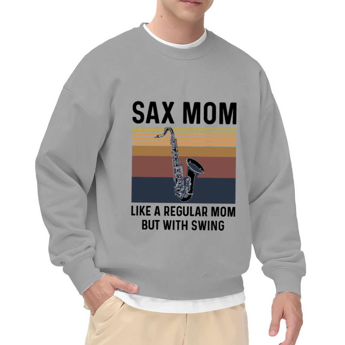 SAX MOM - Saxophone Music Lover Graphic ԲÁìÎÀÒÂ | Unisex Pullover Sweatshirt
