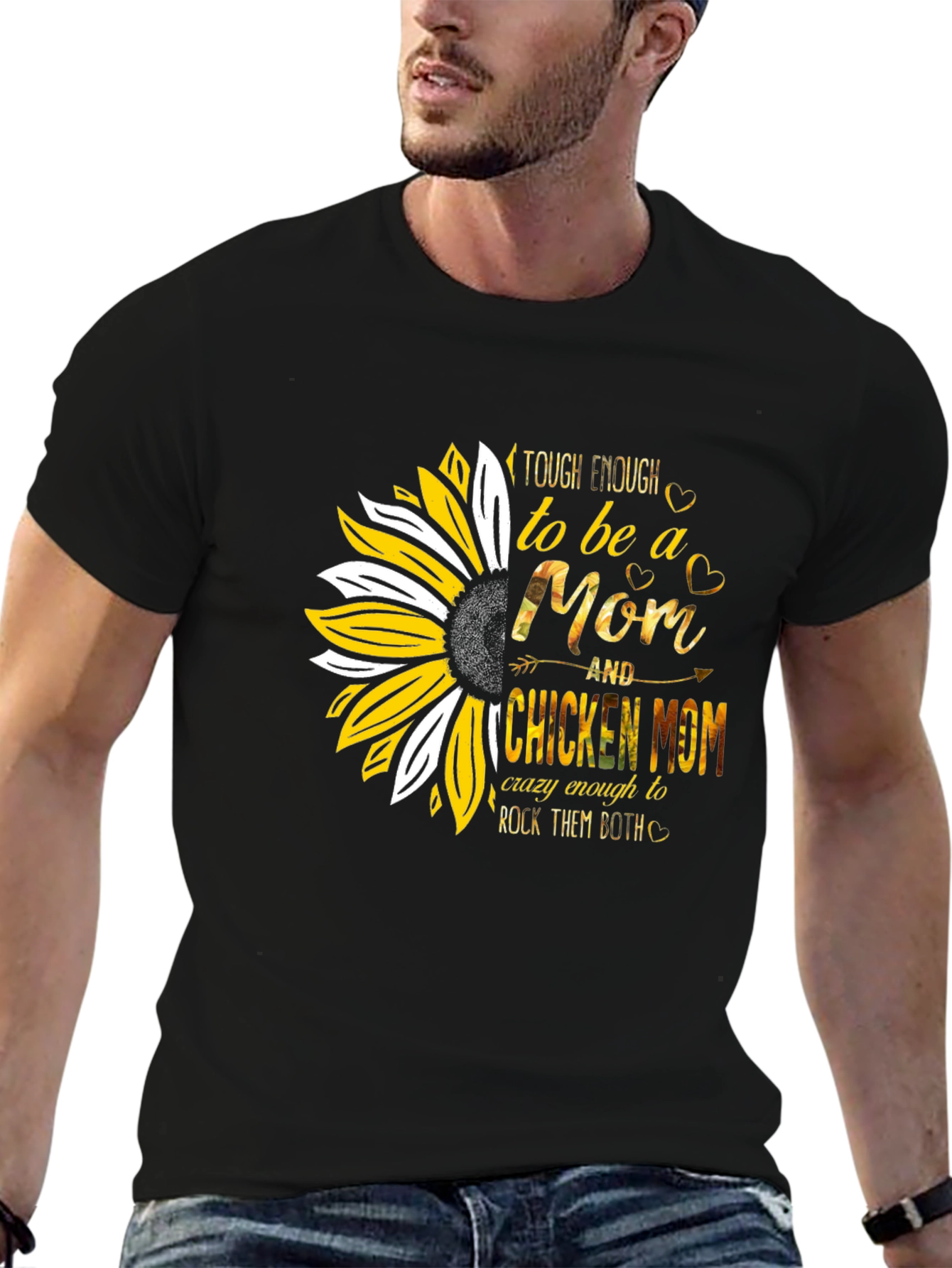 Tough Enough Mom & Chicken Mom Graphic T-Shirt