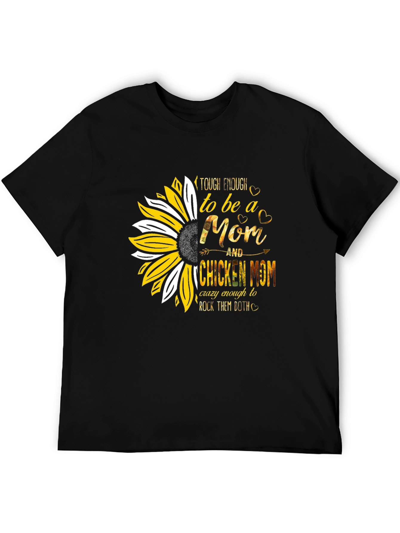 Tough Enough Mom & Chicken Mom Graphic T-Shirt