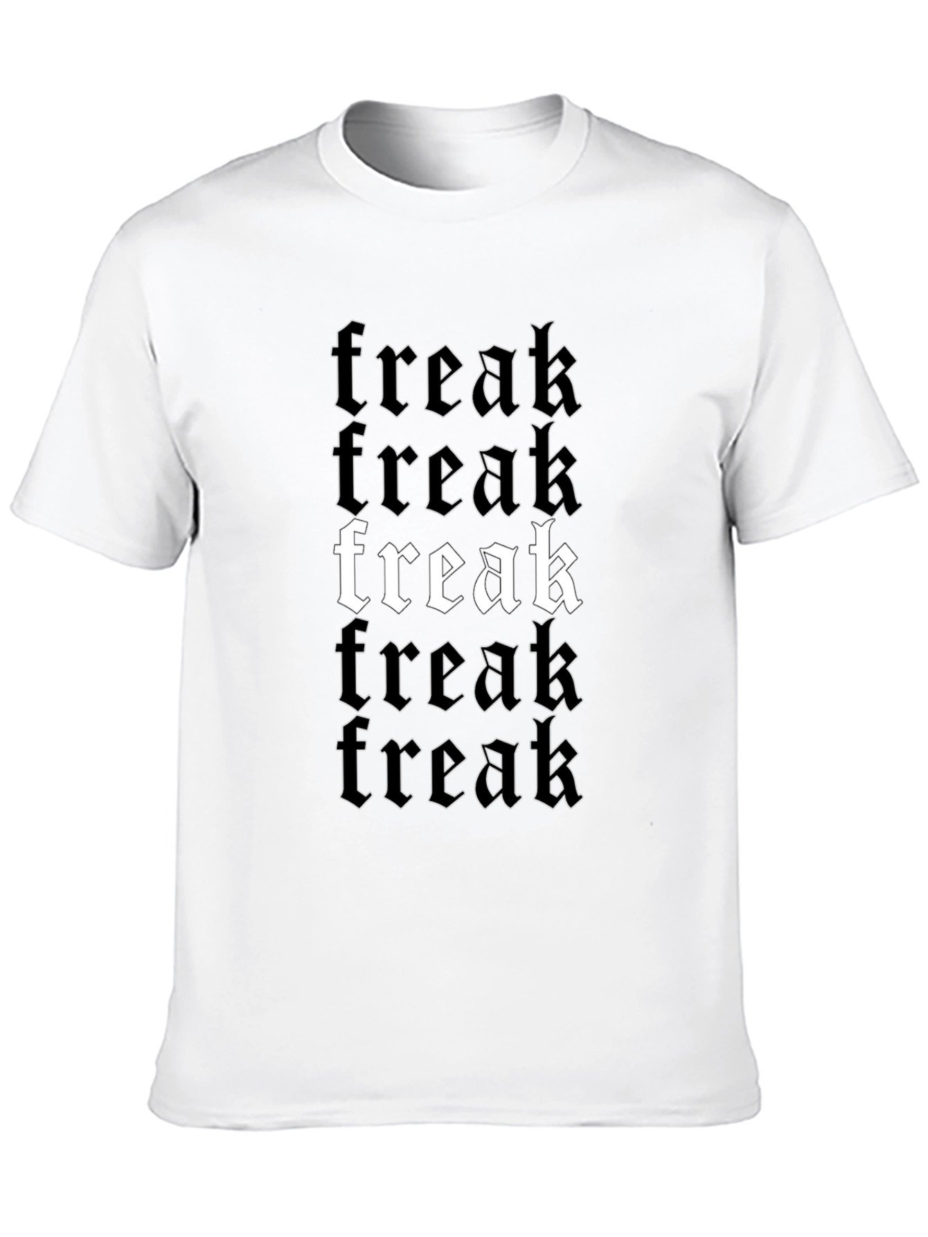 Freak Graphic T-Shirt - Black Gothic Style