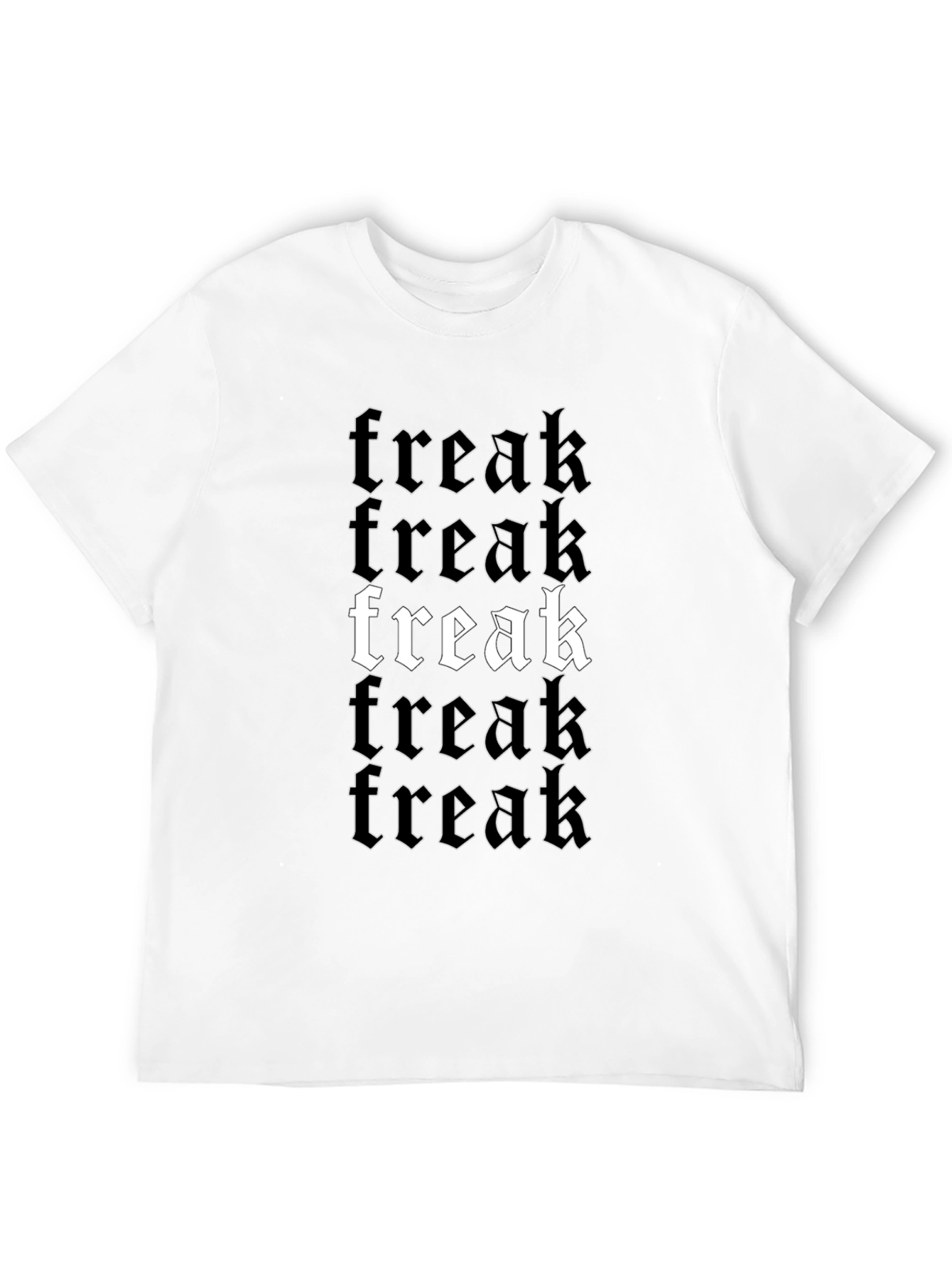 Freak Graphic T-Shirt - Black Gothic Style