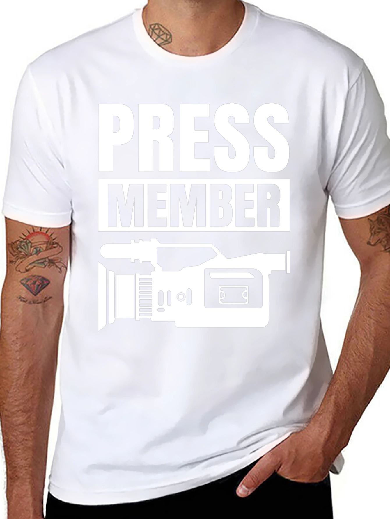 Press Member T-Shirt - Camcorder Design