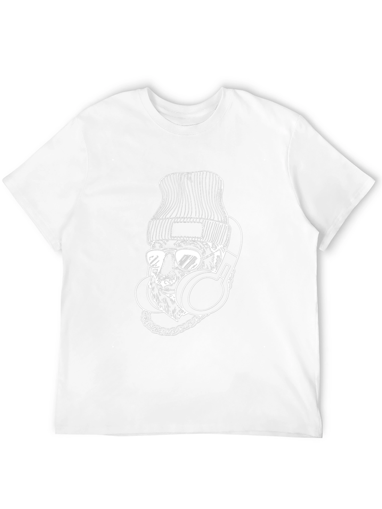 Cool Bear Graphic Tee - Black Crew Neck T-Shirt