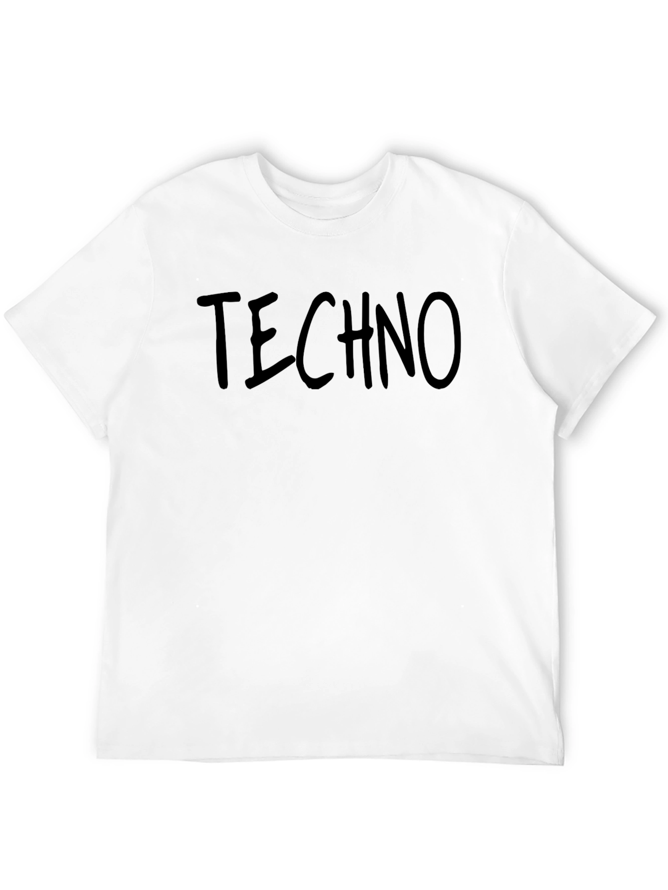 Techno Graphic Tee - Black Cotton T-Shirt