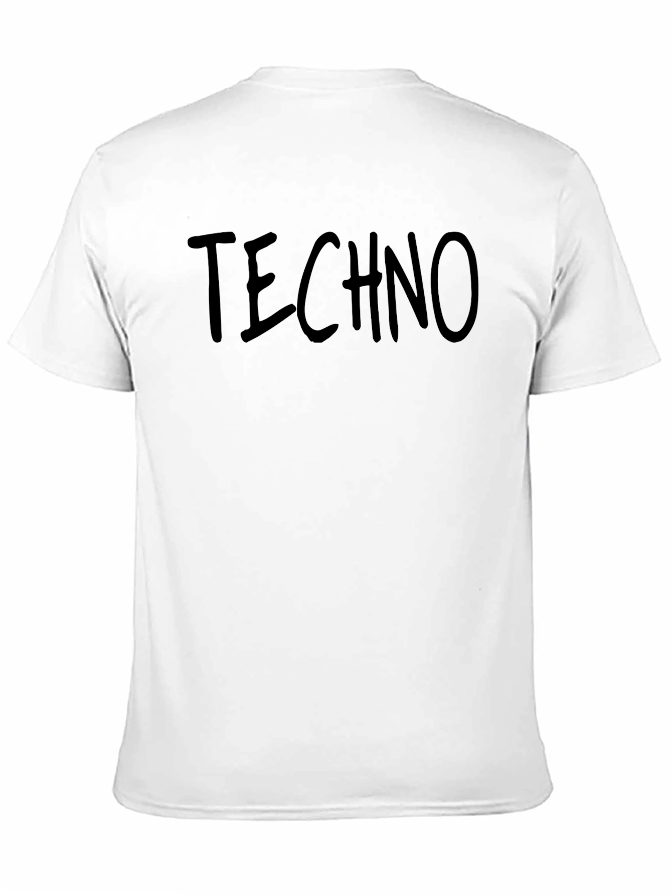 Techno Graphic Tee - Black Cotton T-Shirt
