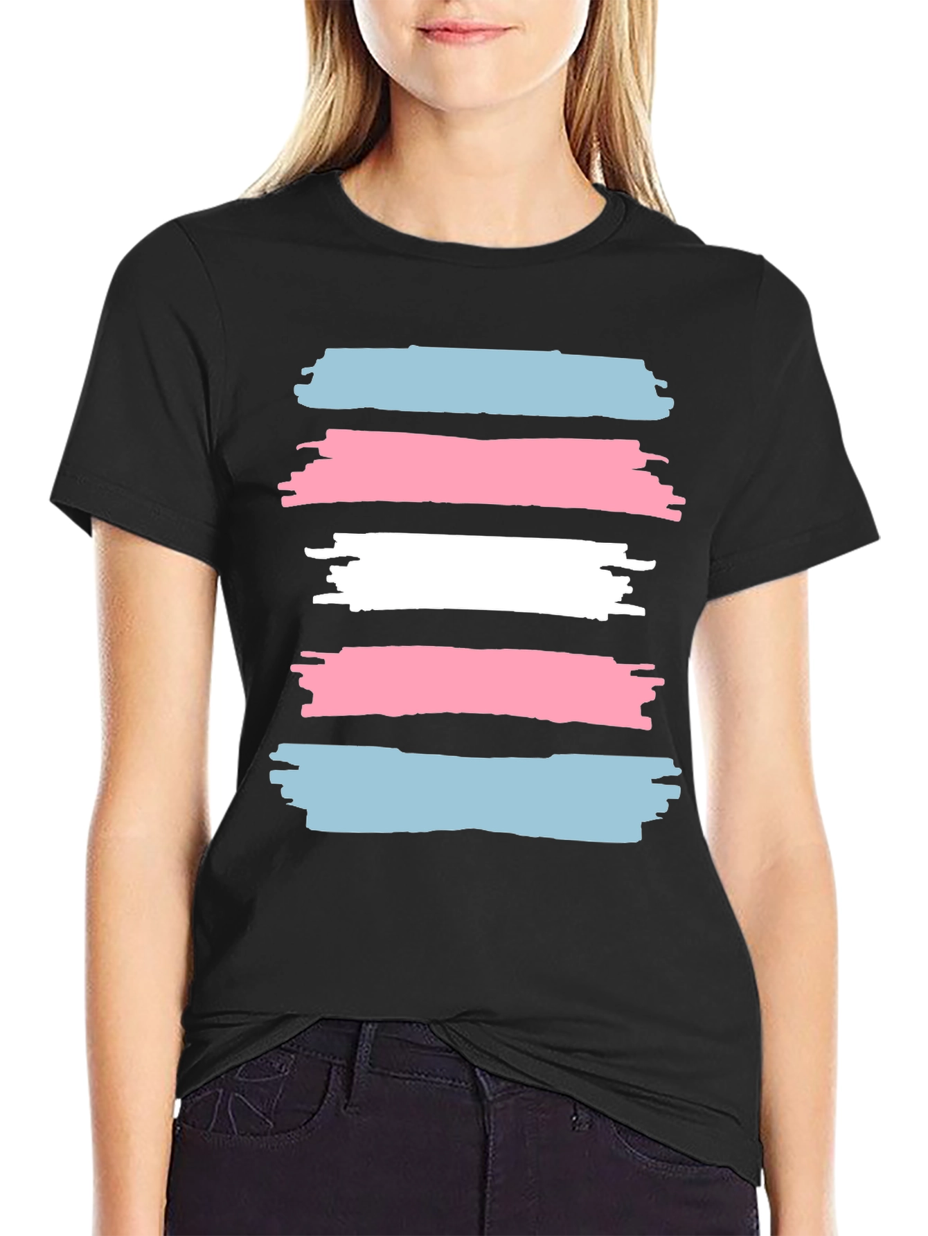 Transgender Pride Brush Stroke Graphic Tee