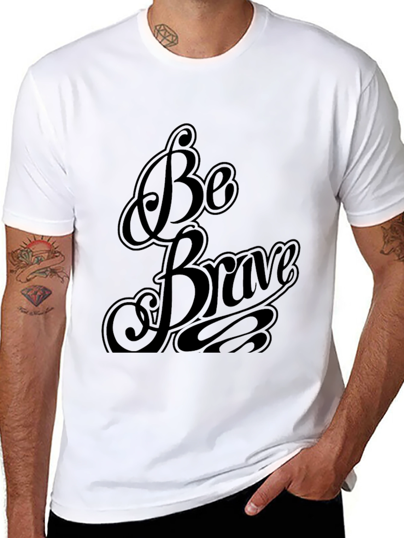 Be Brave Black Graphic Tee