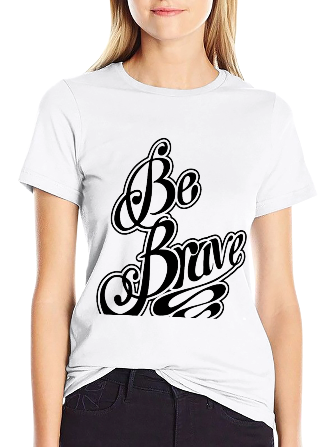 Be Brave Black Graphic Tee