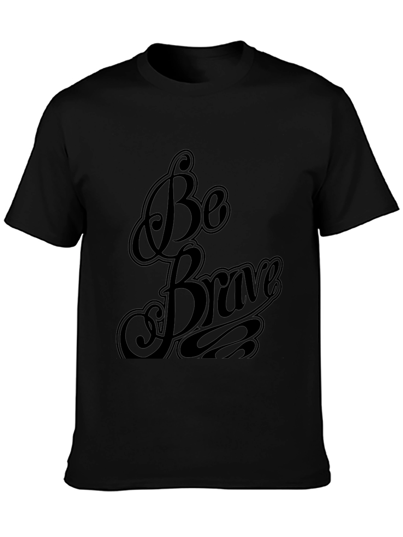 Be Brave Black Graphic Tee